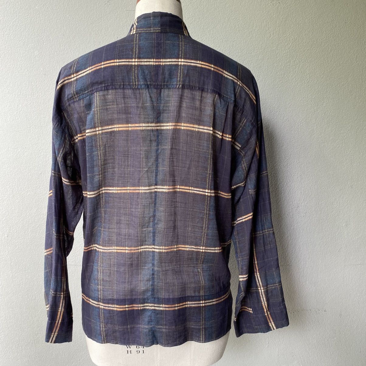Isabel Marant Etoile ISABEL MARANT ETOILE Navy Plaid Open-Front Shirt Size XXS / US 00 / IT 34 - 16 Thumbnail