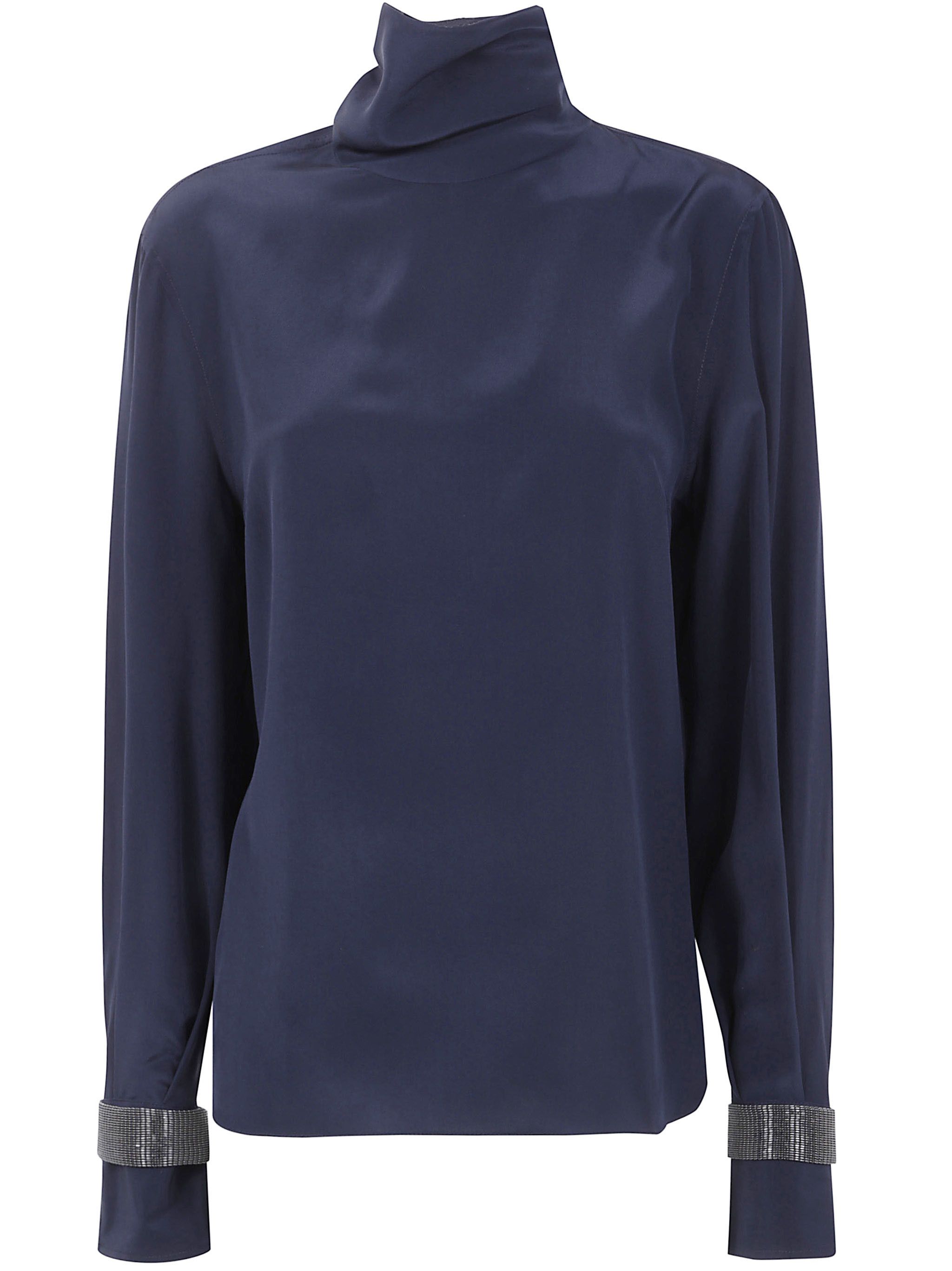 Brunello Cucinelli TURTLE NECK BLOUSE Size M / US 6-8 / IT 42-44 - 1 Thumbnail