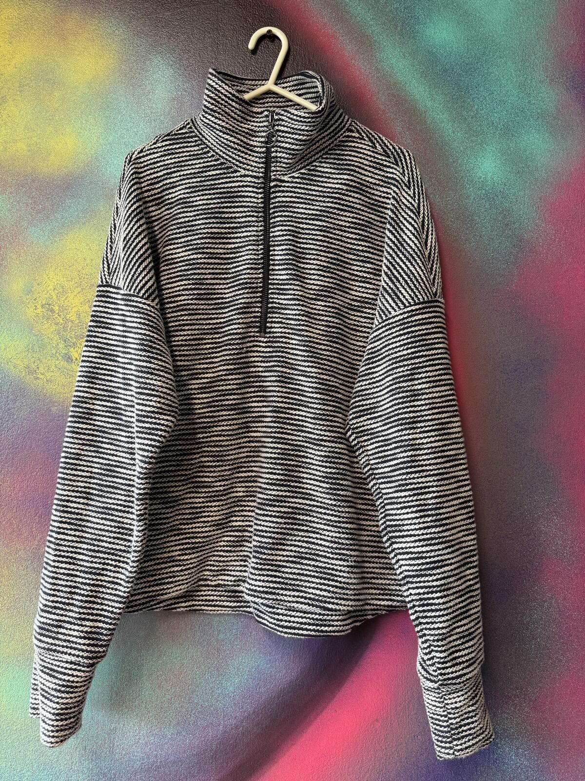 Other Sweaty Betty Rest Up Half Zip Striped Pullover Sweatshirt Size US M / EU 48-50 / 2 - 2 Thumbnail