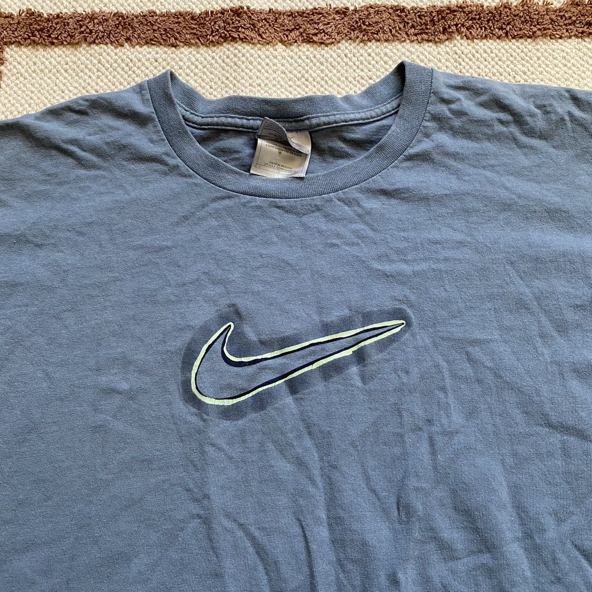 Nike NIKE Y2K DRILL SWOOSH LOGO MADE IN MEXICO T SHIRT Size US L / EU 52-54 / 3 - 2 Thumbnail