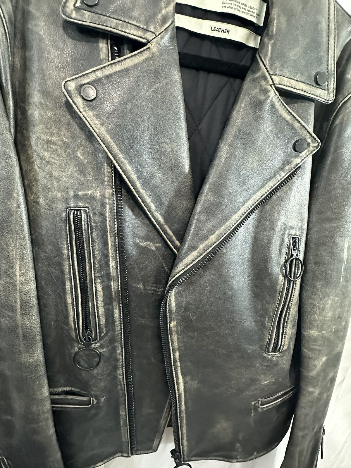 Off-White Off White Leather Jacket Size US M / EU 48-50 / 2 - 11 Thumbnail