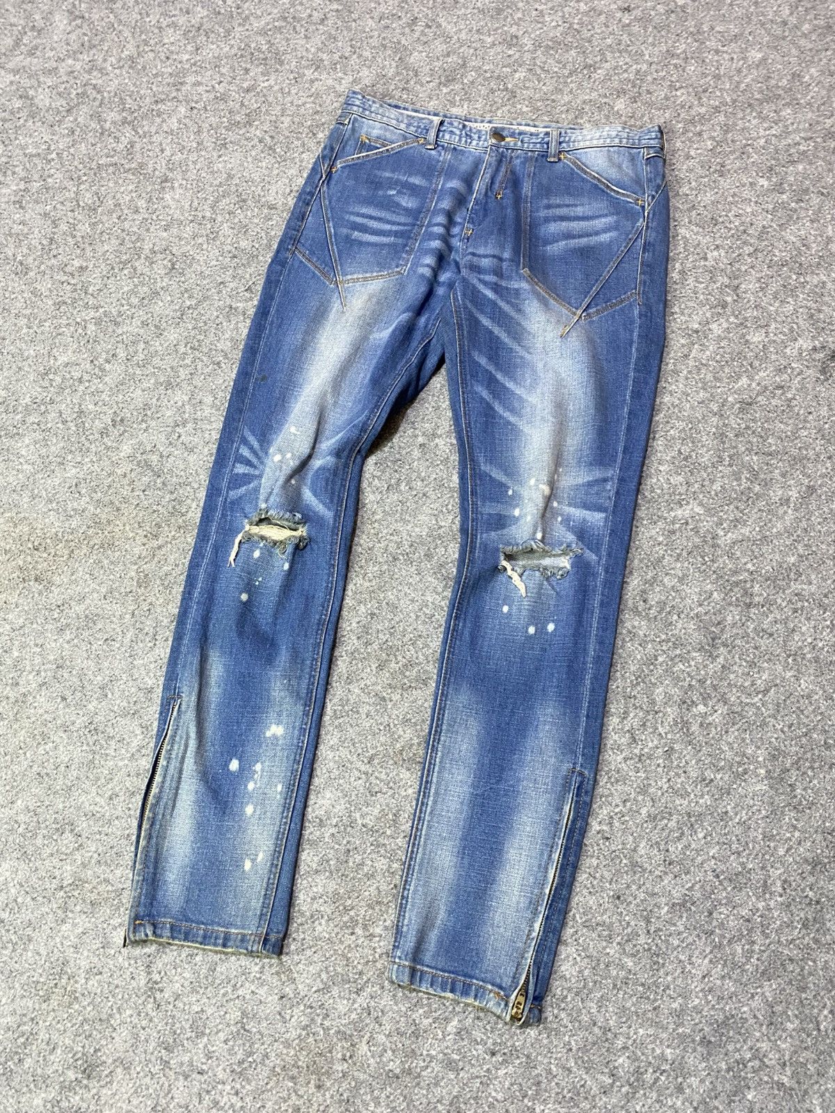 Number (N)ine Number (N)ine Distressed Denim Pants Size US 32 / EU 48 - 3 Thumbnail