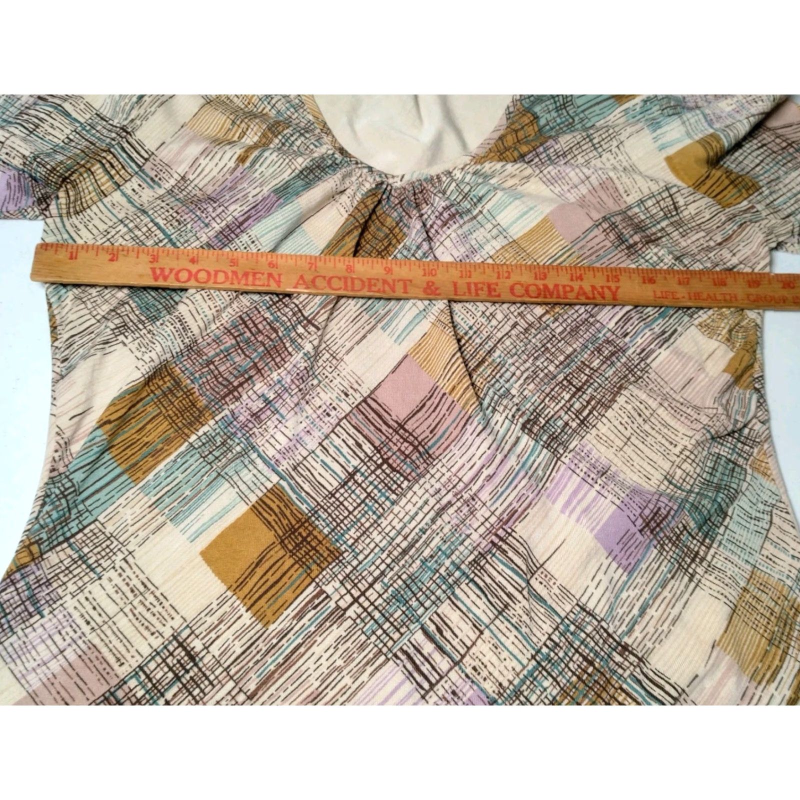 Talbots VINTAGE Talbots Knit Top Women Large Plaid Beige Long Sleeve Casual Fall Spring Winter Size L / US 10 / IT 46 - 4 Thumbnail