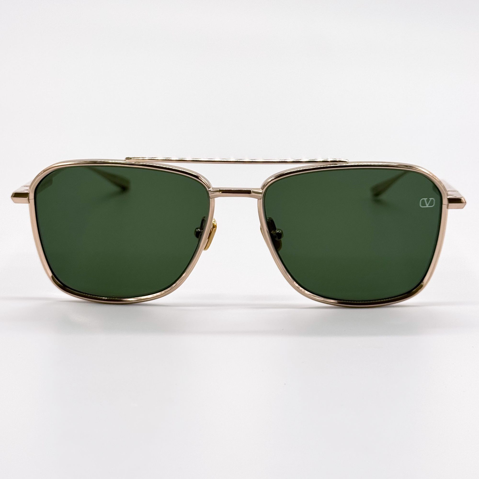Valentino NEW VALENTINO SUNGLASSES VLS-168A LIMITED EDITION GOLD/GREEN Size ONE SIZE - 3 Thumbnail