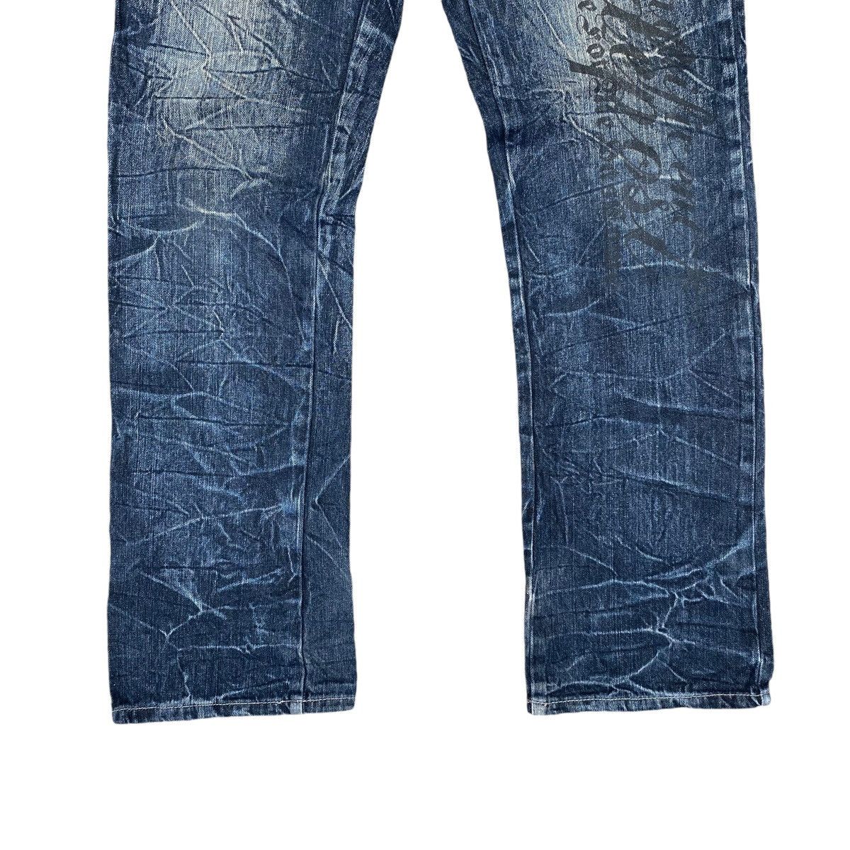Japanese Brand Wild Life Japan Spellout Flare Jeans Hysteric Style Size US 31 - 3 Thumbnail
