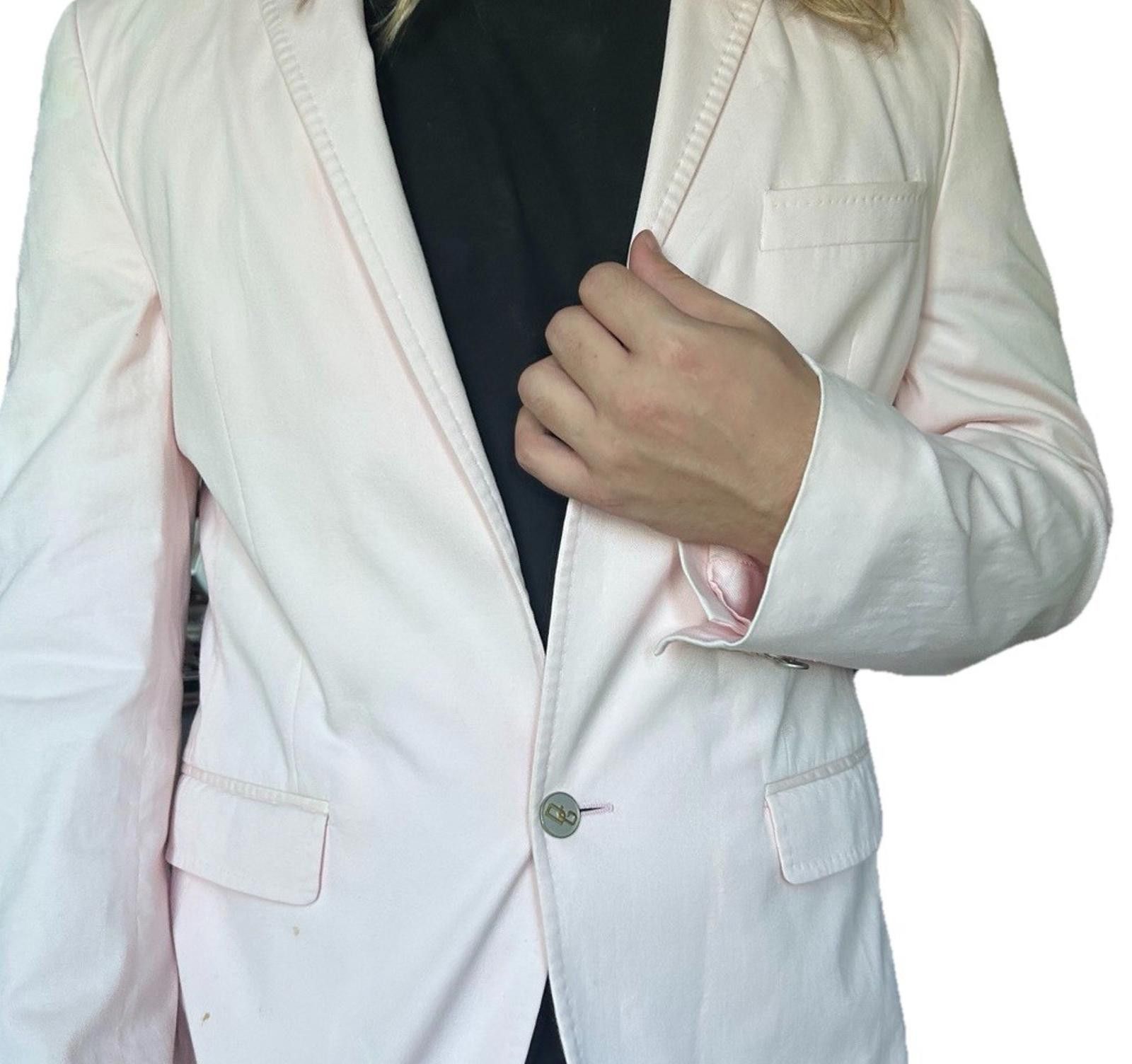 Dolce & Gabbana Dolce & Gabbana Italy Pink Blazer Men 2-Button Logo Buttons Size 38R - 9 Thumbnail