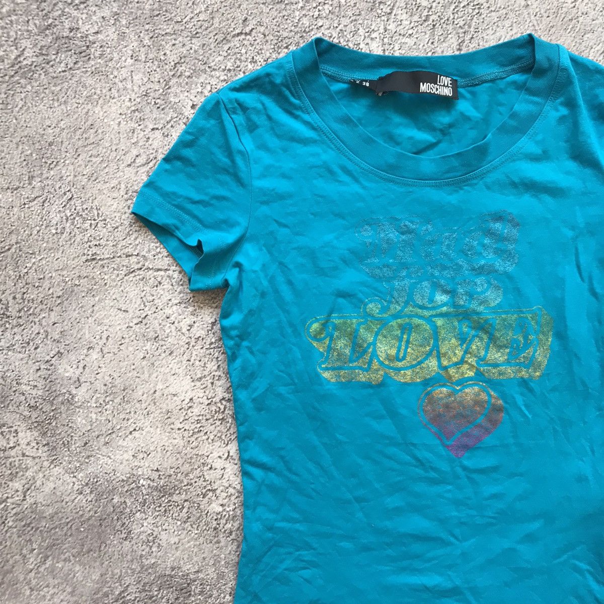 Vintage Vintage Love Moschino Sun Faded Graphic Tee Y2K Blokecore XS Size XS / US 0-2 / IT 36-38 - 2 Thumbnail