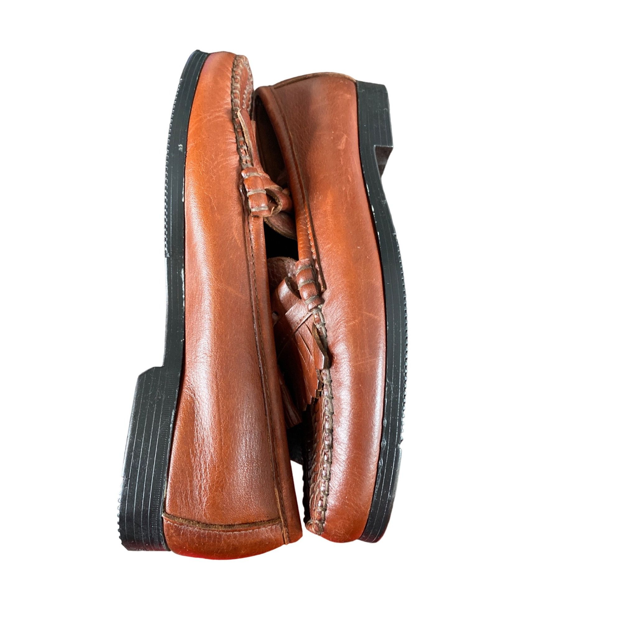 Dexter Shoe Company DEXTER MEN'S SADDLE BROWN BRAIDED LEATHER TASSEL SLIP-ON LOA Size US 9.5 / EU 42-43 - 3 Thumbnail