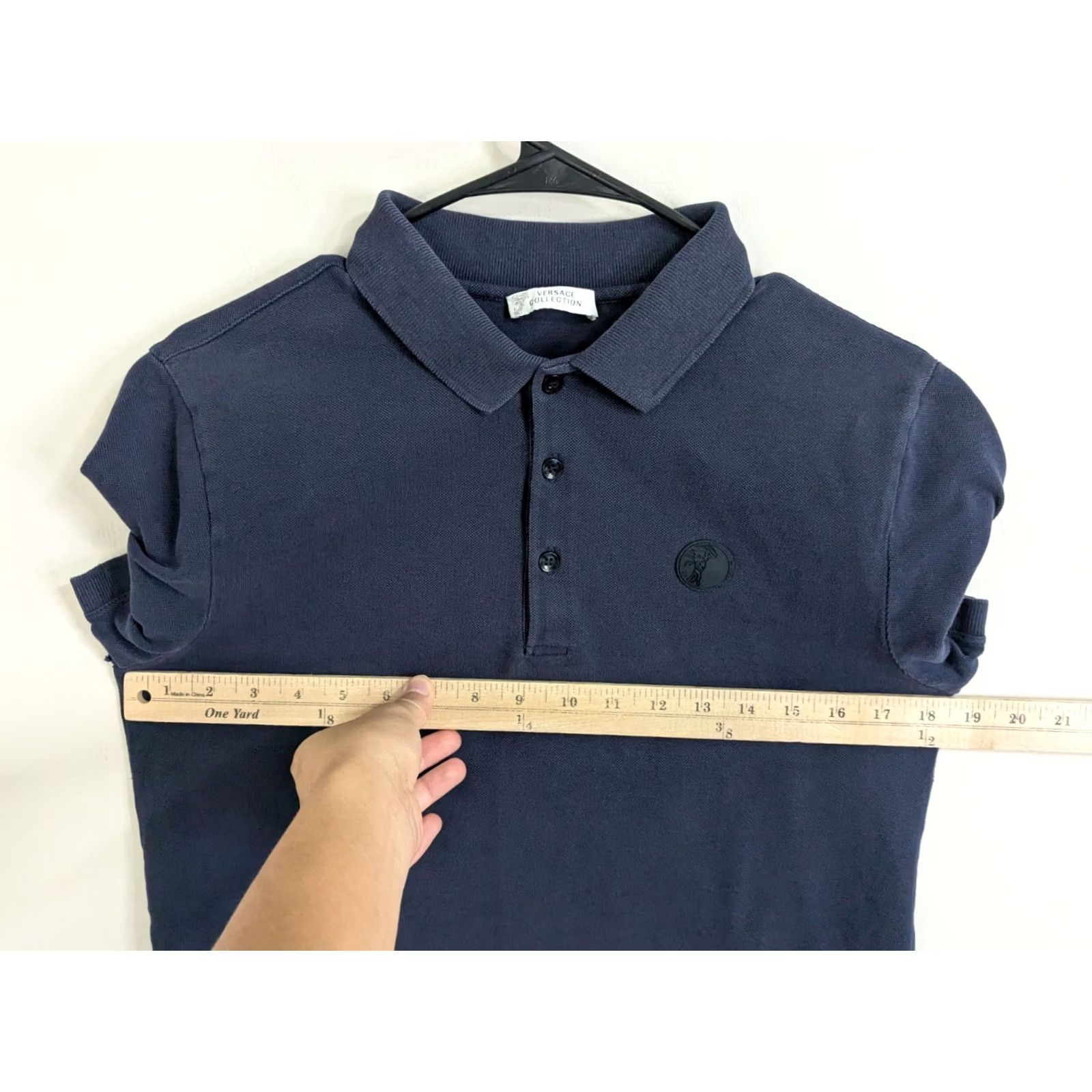 Versace Versace Polo Shirt Men's Small Blue Short Sleeve Casual Preppy Stretch Cotton Size US S / EU 44-46 / 1 - 7 Thumbnail