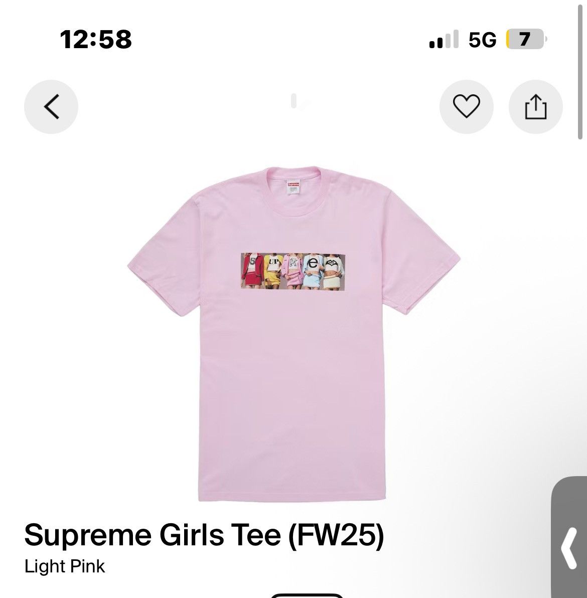 Supreme Supreme Pink Girls Tee Size US L / EU 52-54 / 3 - 1 Thumbnail
