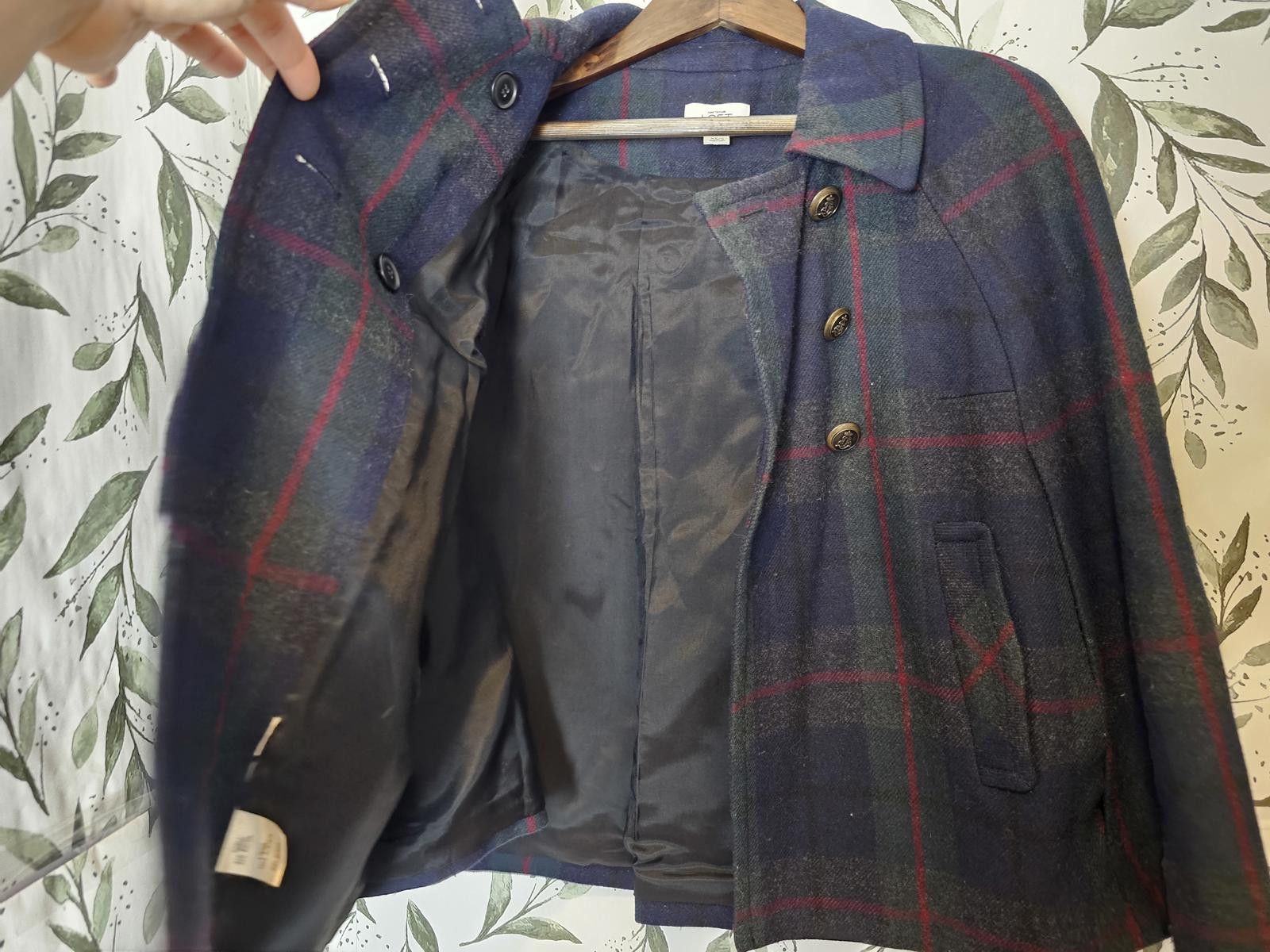 Other Ann Taylor Loft Cape Jacket Plaid Green Womens Size XS/S Size S / US 4 / IT 40 - 7 Thumbnail