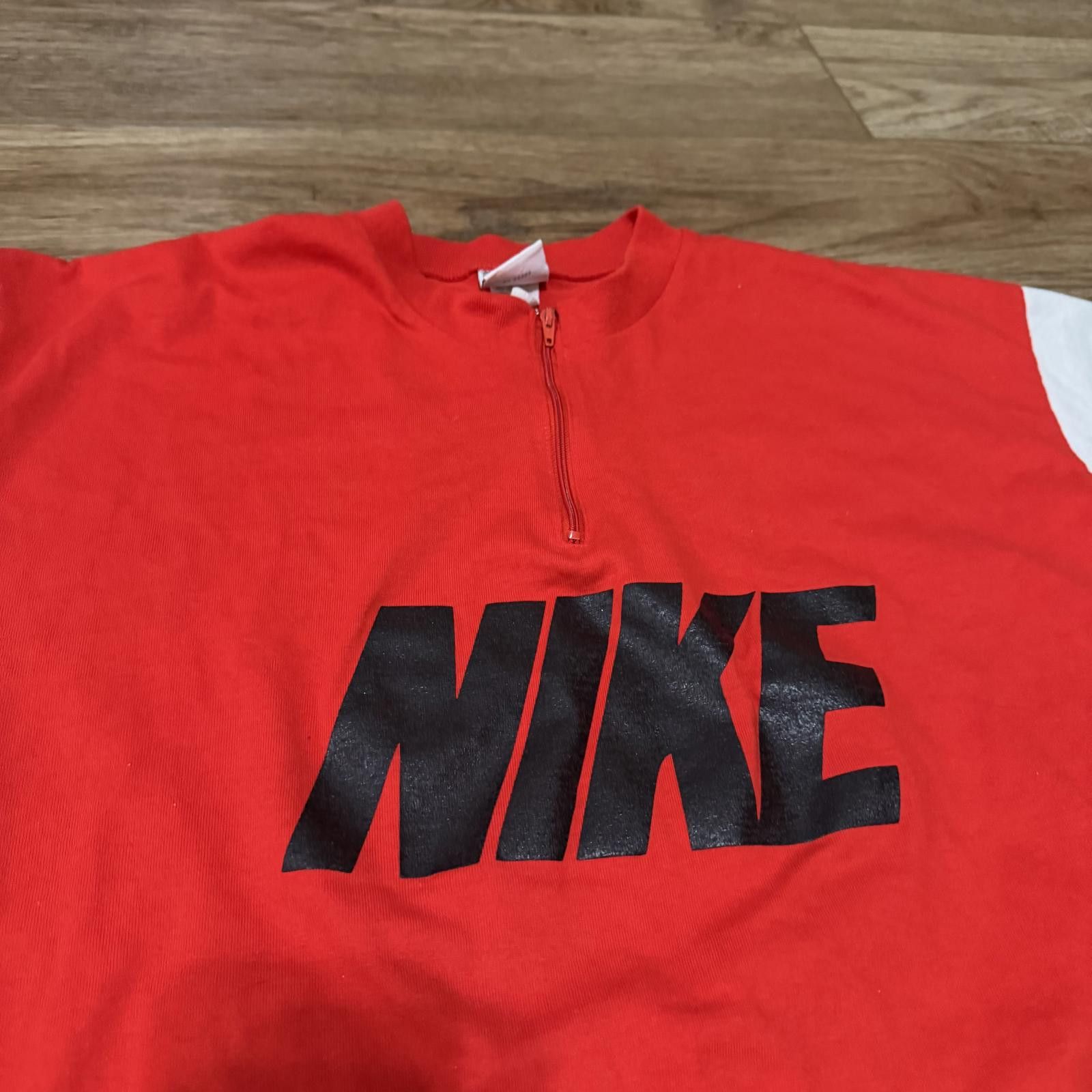 Nike Vintage 80s 90s Nike Cycling Biking 1/4 Zip Shirt Pockets Size US L / EU 52-54 / 3 - 2 Thumbnail