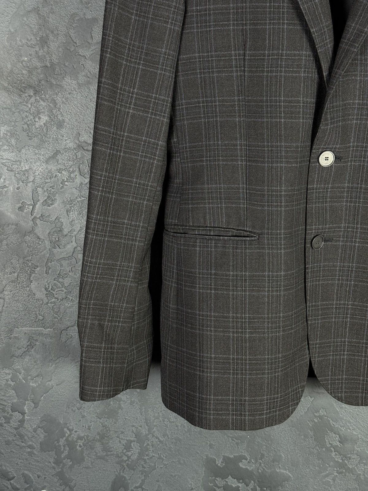 Paoloni Paoloni Men's Lana Vergine Wool 2 Button Blazer Size 48R - 3 Thumbnail