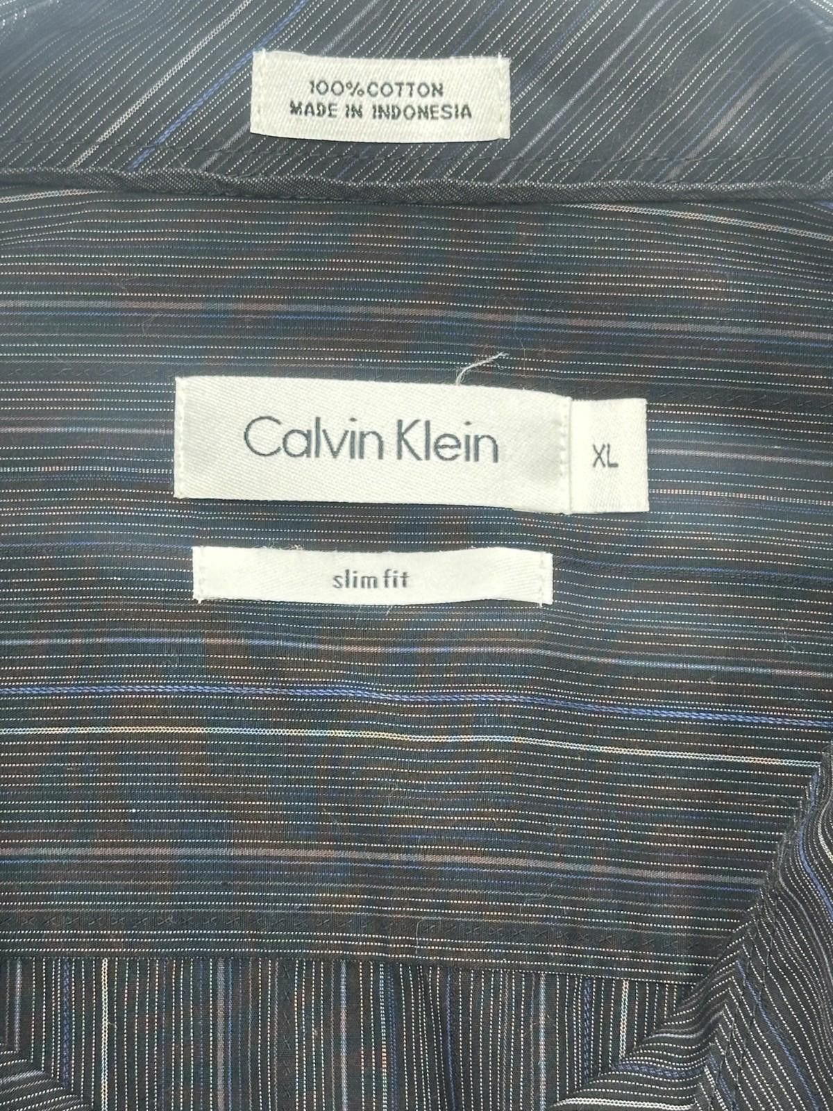 Calvin Klein Calvin Klein Slim Fit 100% Cotton Button-Up Black Mens XL Size US XL / EU 56 / 4 - 6 Thumbnail