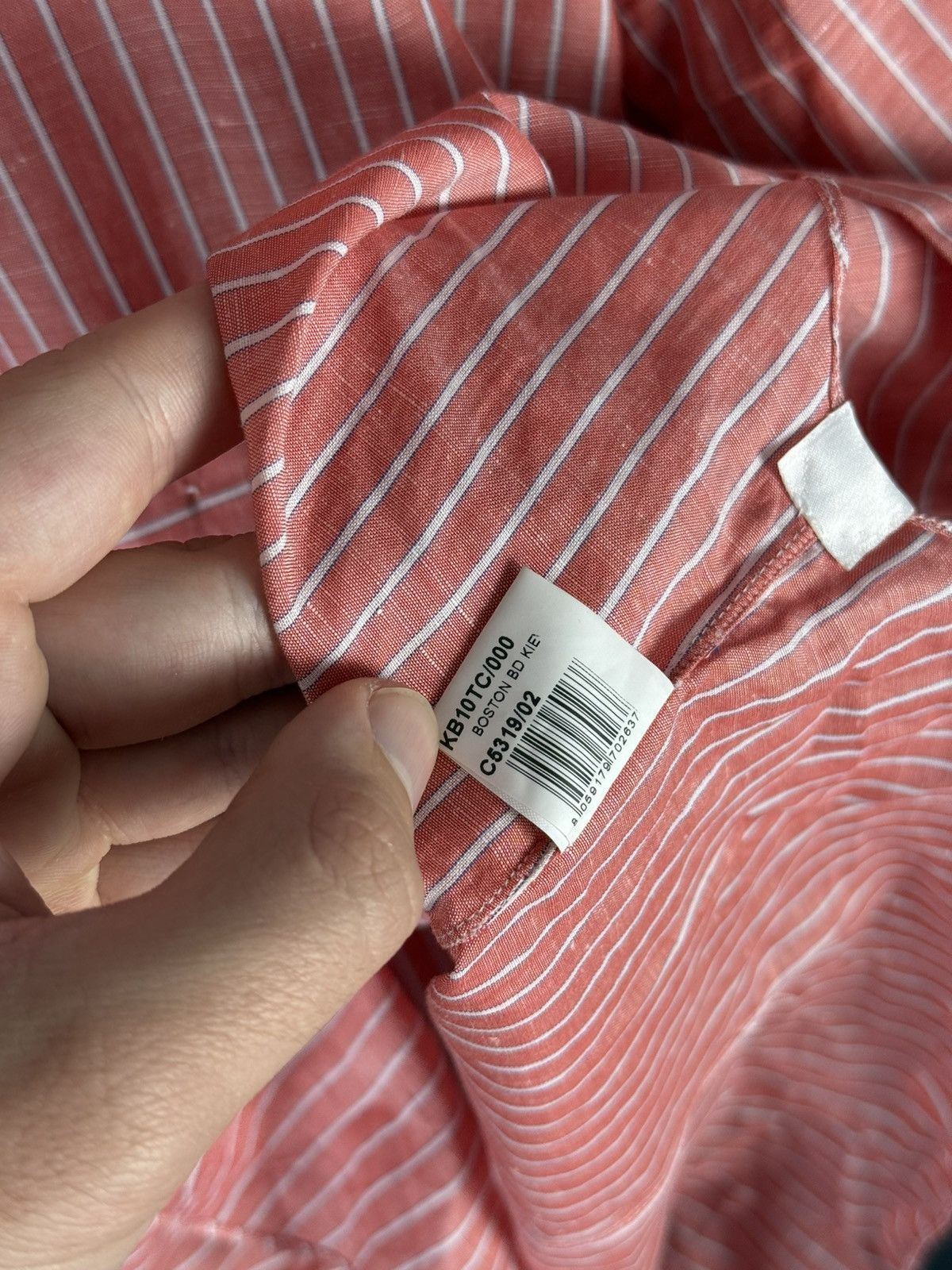 Isaia Mens Isaia Multi Striped Coton / Linen Shirt Multi Size US M / EU 48-50 / 2 - 13 Thumbnail