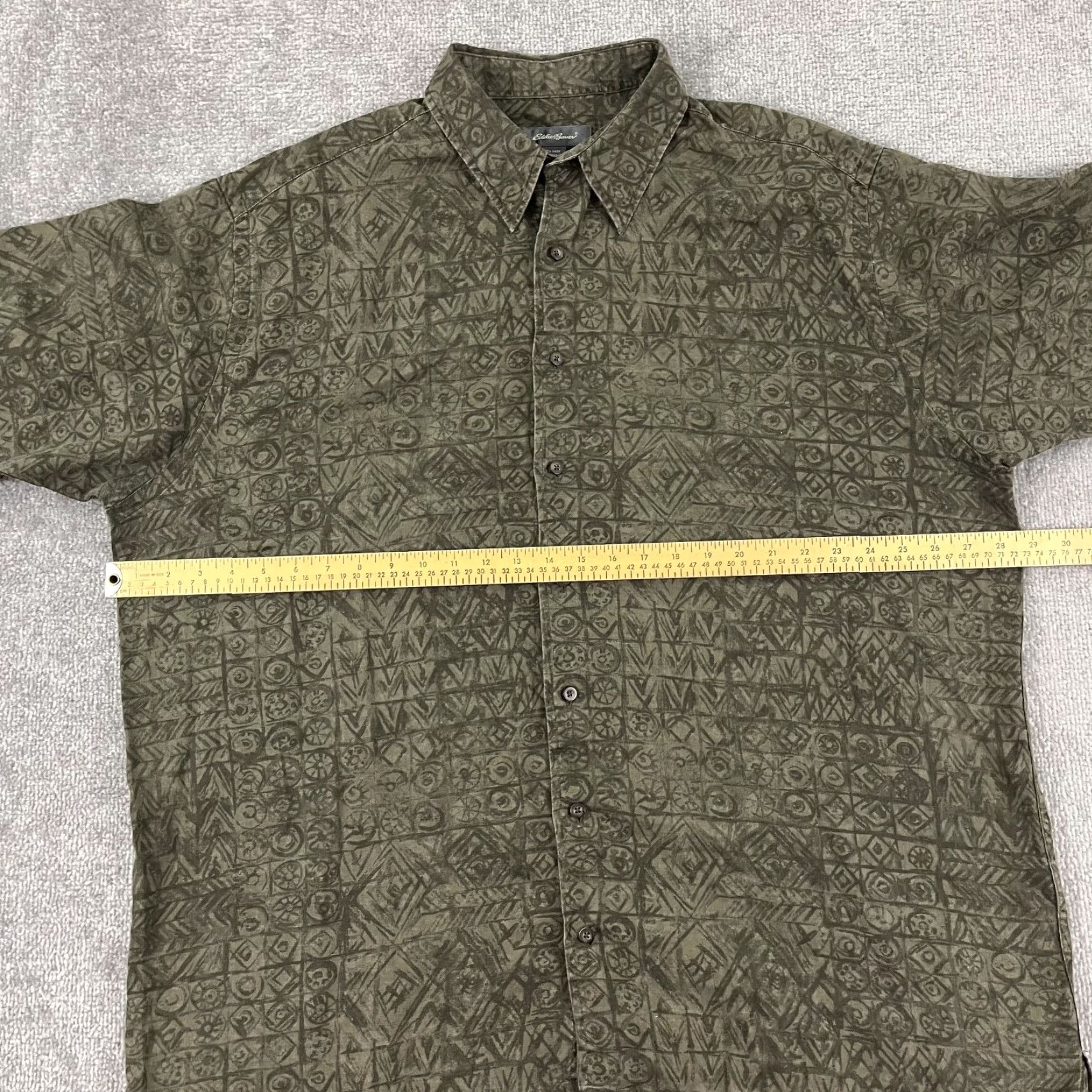Eddie Bauer VINTAGE Eddie Bauer Shirt Men XLT Tall Short Sleeve Linen Green 100% Breathable Outdoor Size US XL / EU 56 / 4 - 4 Thumbnail