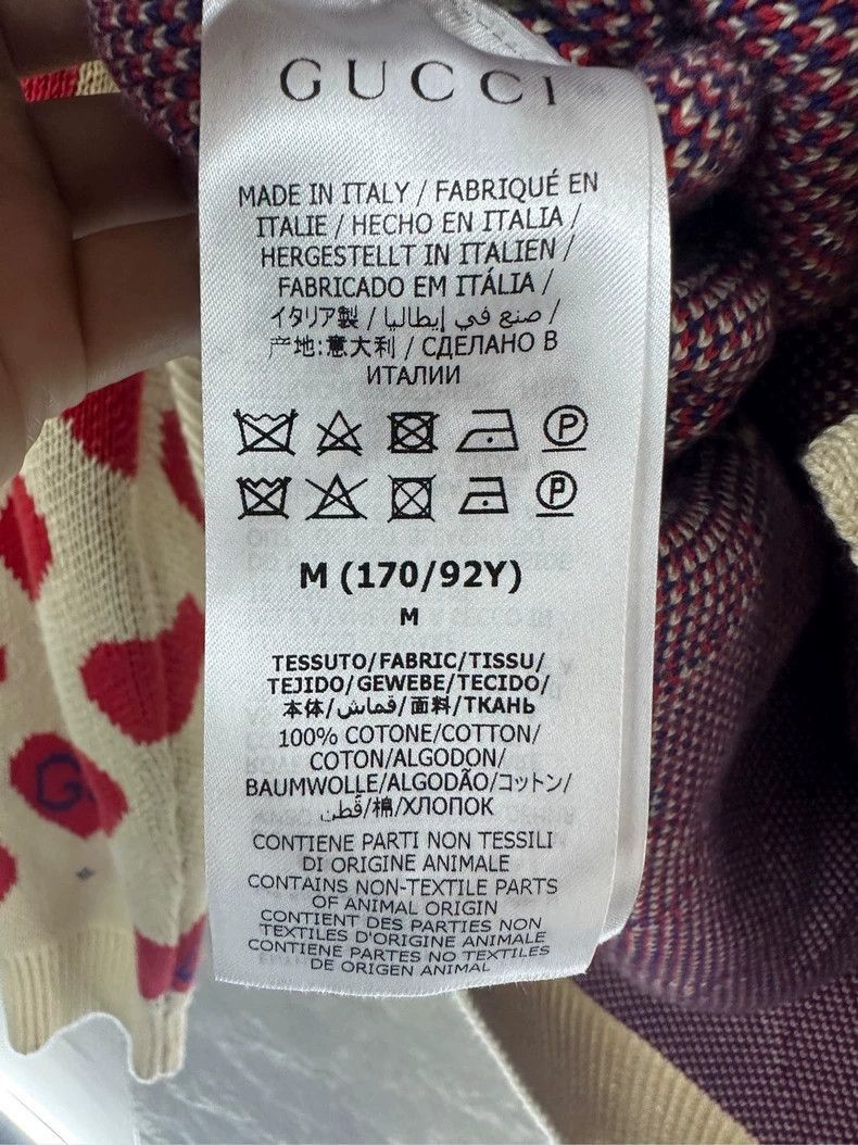 Gucci Gucci V-Neck Cardigan with Heart Pattern-2506 Size US M / EU 48-50 / 2 - 5 Thumbnail