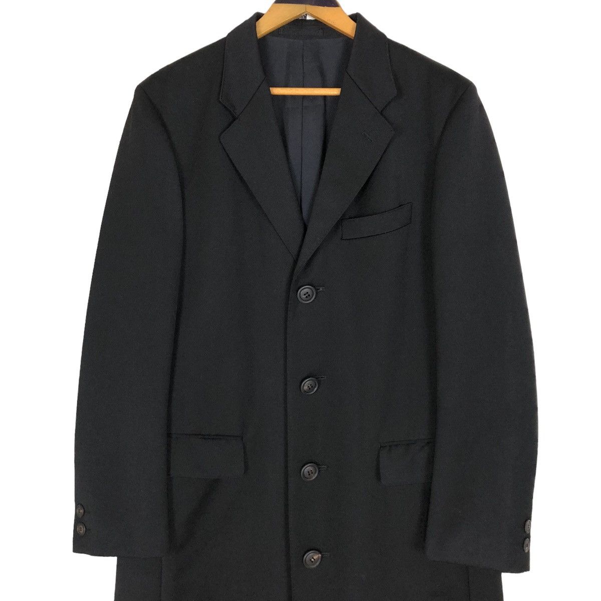 Issey Miyake Vintage Issey Miyake Men 2000 A/W Laine Wool Overcoat Size US M / EU 48-50 / 2 - 6 Thumbnail