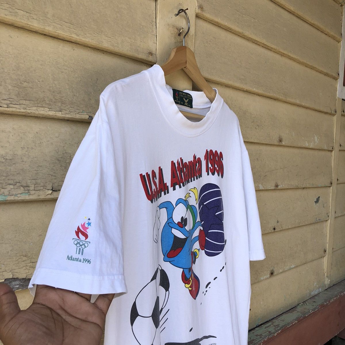 USA Olympics Vintage 90s Olympic Games USA Atlanta 1996 Tshirt Size US XL / EU 56 / 4 - 7 Thumbnail