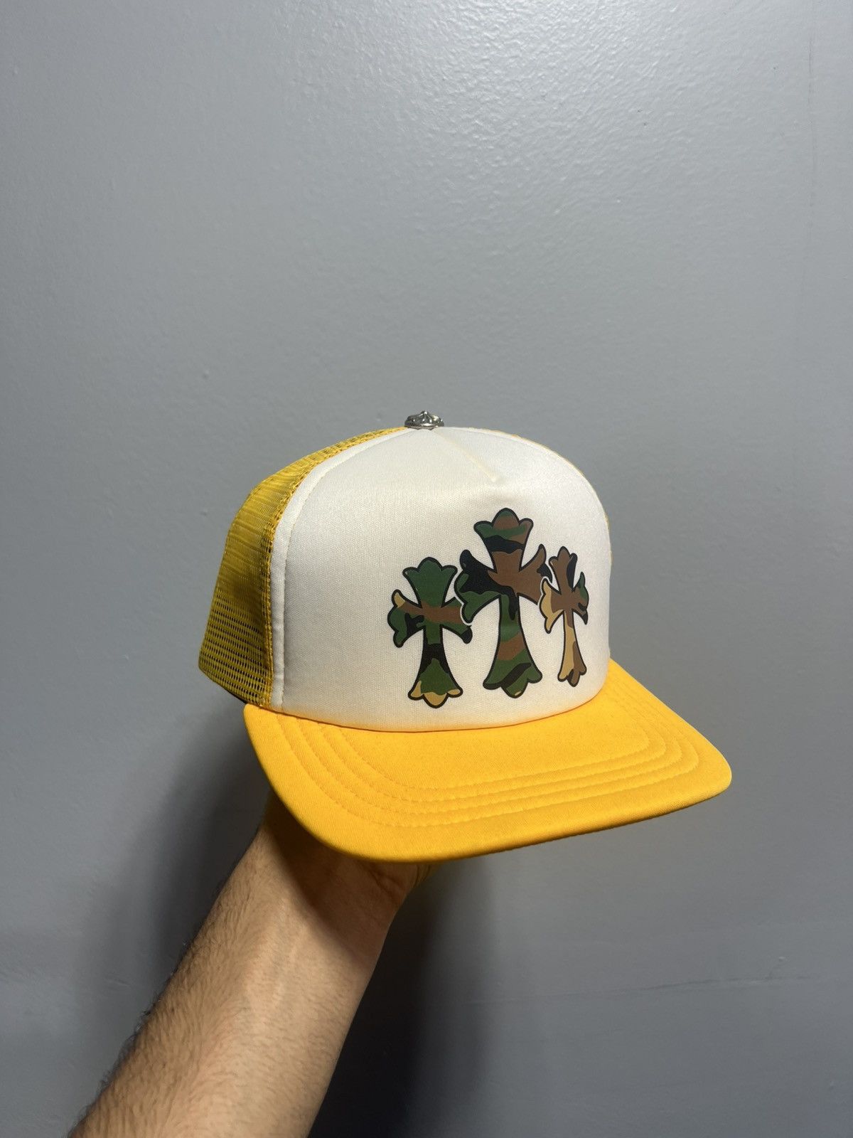 Chrome Hearts Chrome hearts yellow camo trucker cap | Grailed