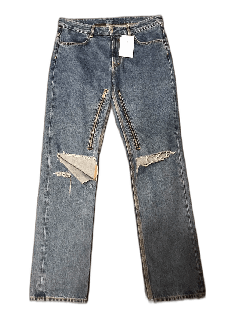 Givenchy Givenchy Givenchy Stylish Distressed Denim Pants with Zipp Size US 34 / EU 50 - 1 Thumbnail