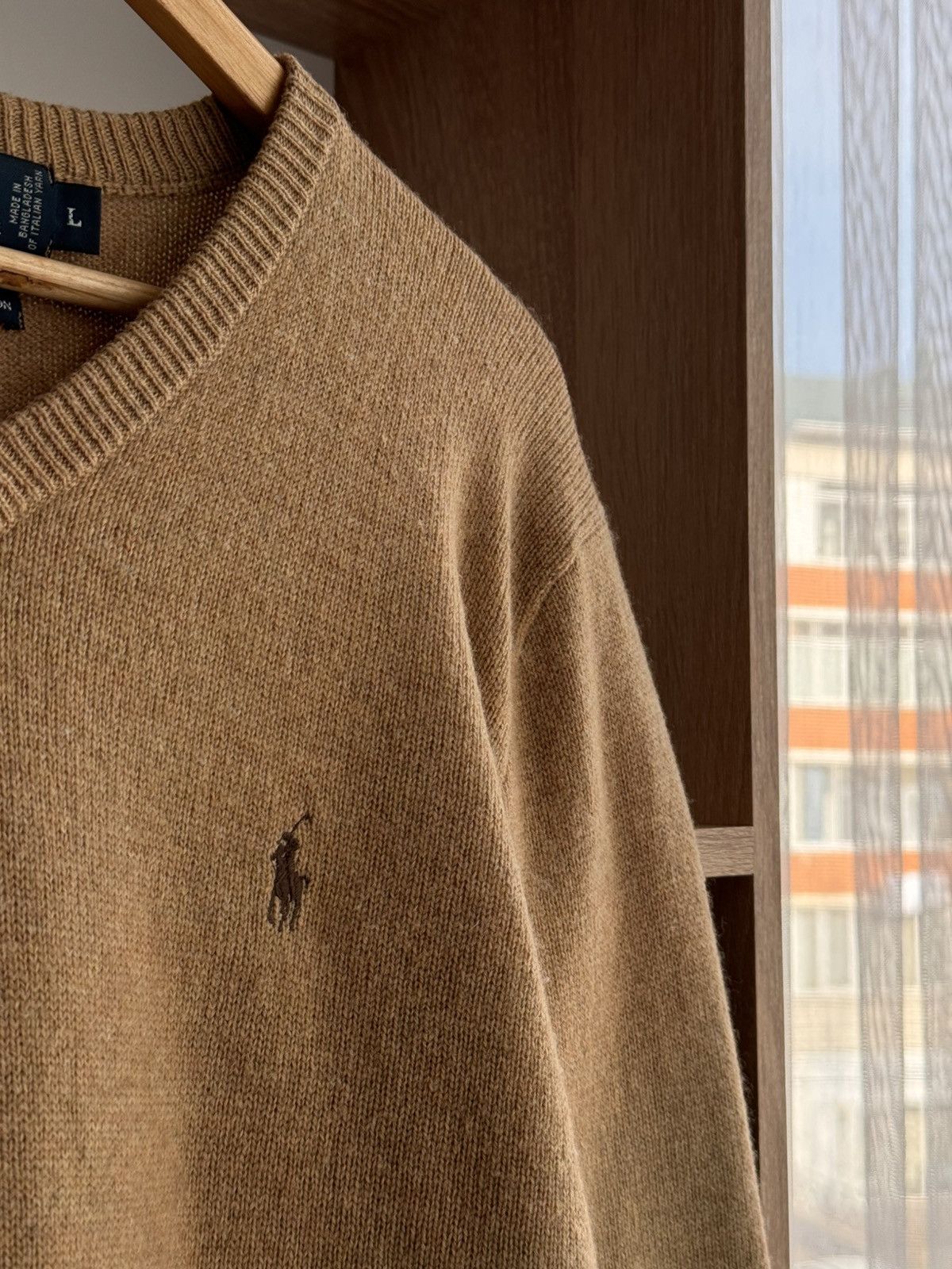 Polo Ralph Lauren × Vintage VTG Polo Ralph Lauren PRL Creamy Beige Lambswool Sweater Size US L / EU 52-54 / 3 - 7 Thumbnail