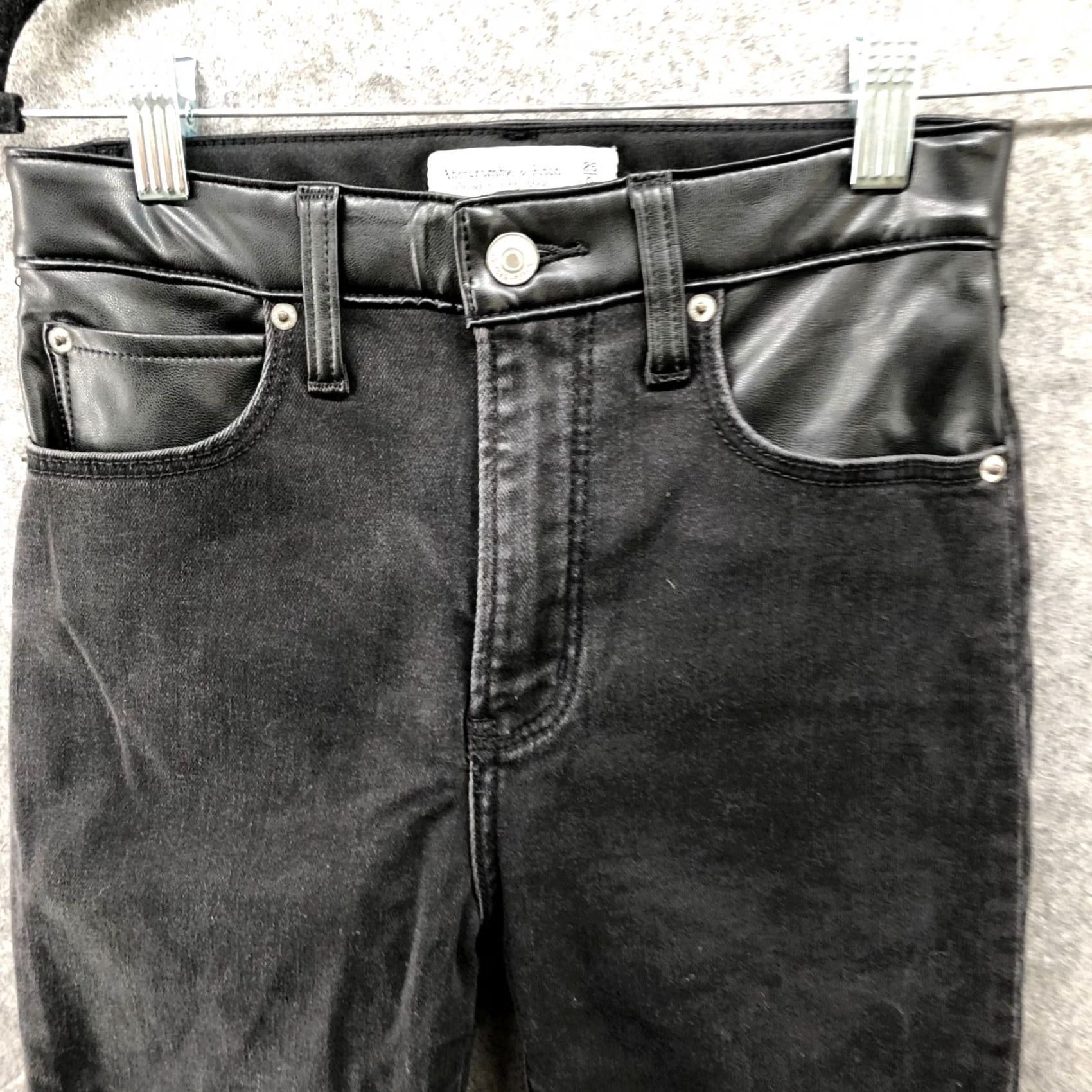 Abercrombie & Fitch Abercrombie & Fitch Super Skinny Ankle High Rise Jean Womens 0/25 Black Size 25" / US 0 / IT 36 - 3 Thumbnail