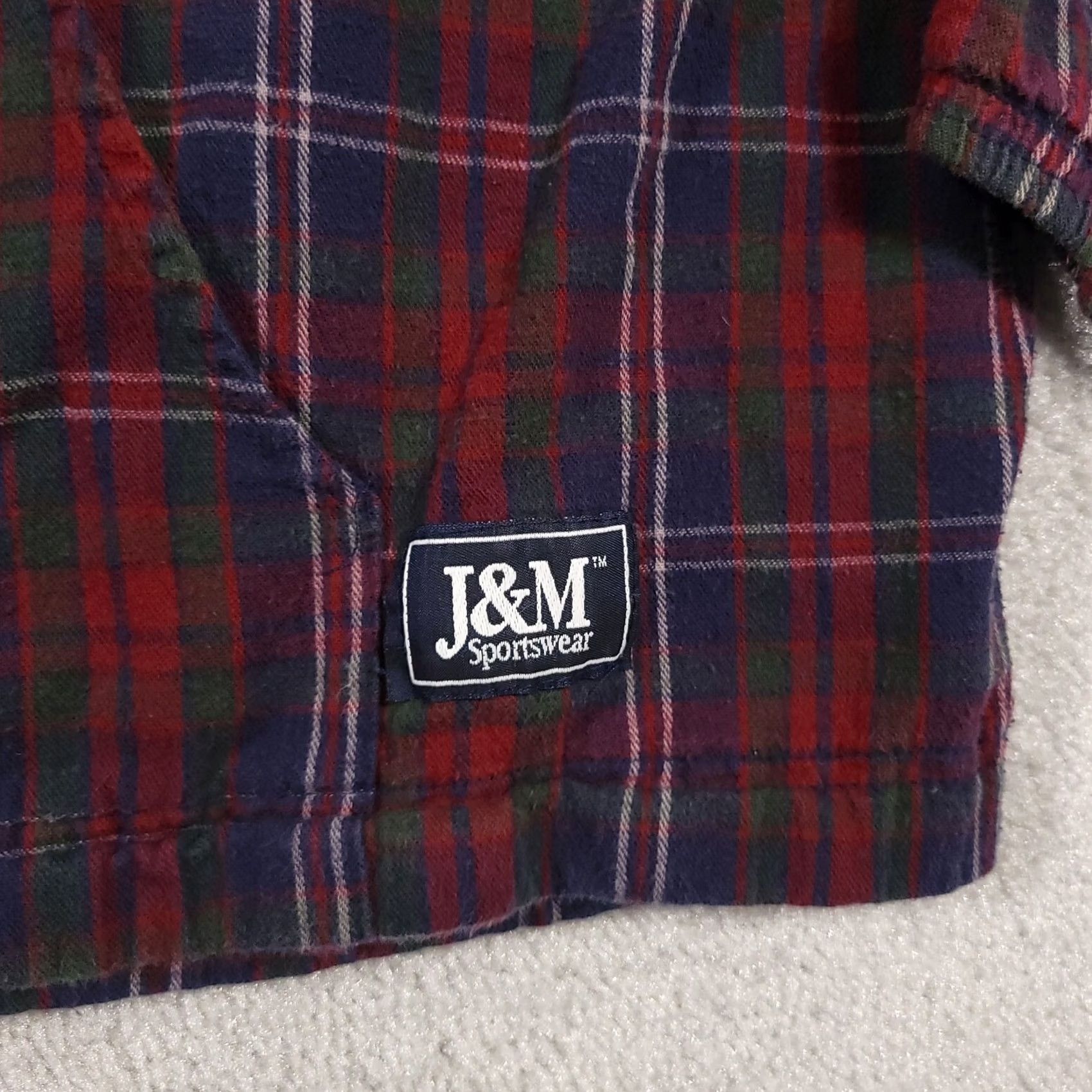 Salem Sportswear VINTAGE J&M Sportswear Jacket XL Mens Fleece 1/2 Zip Lincoln Trail Plaid Red USA 90s Hiking Winter Fall Spring Size US XL / EU 56 / 4 - 5 Thumbnail