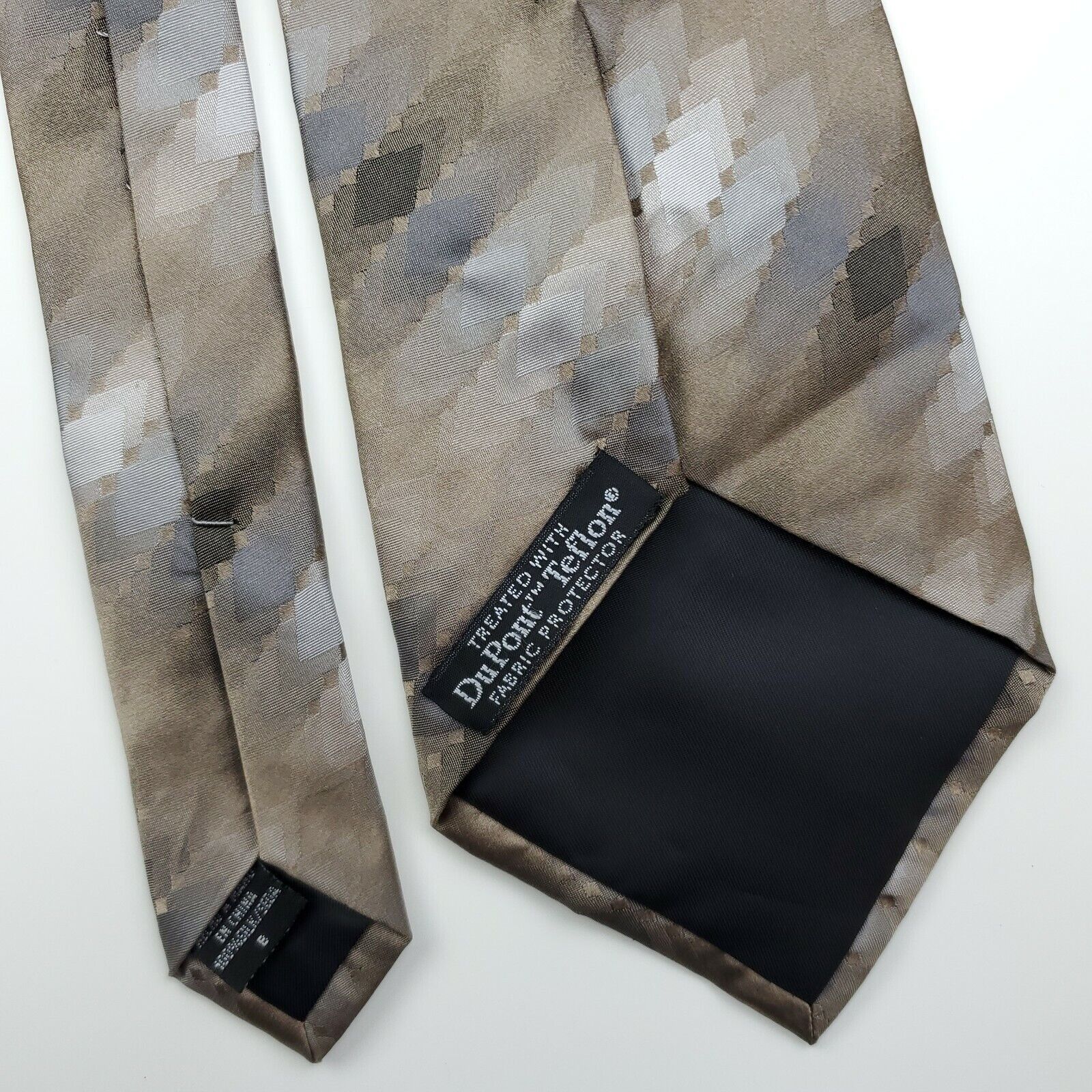Dockers Dockers Brown DuPont Teflon Silk Tie Wide Size ONE SIZE - 5 Thumbnail