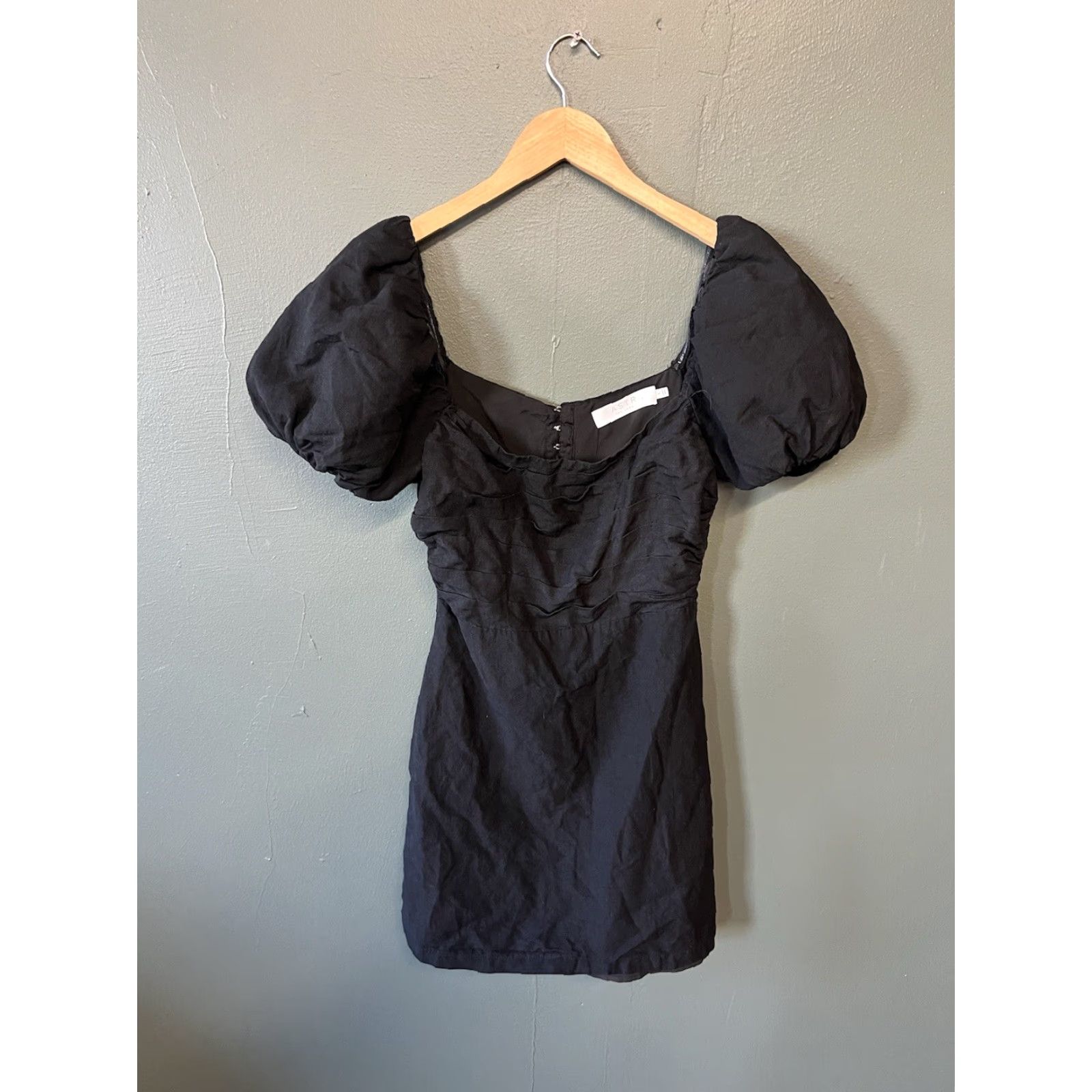 ASTR The Label ASTR The Label Womens Black Short Sleeve Dress Size S Midi Shirt Dress Size 28" / US 6 / IT 42 - 2 Thumbnail
