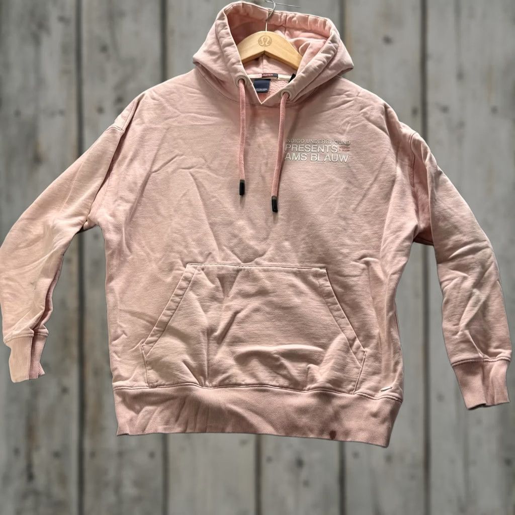 Scotch & Soda Scotch & Soda Hoodie Mens XS Pink Indigo Underground Ams Blauw Graphic Pullover Size US XS / EU 42 / 0 - 1 Thumbnail