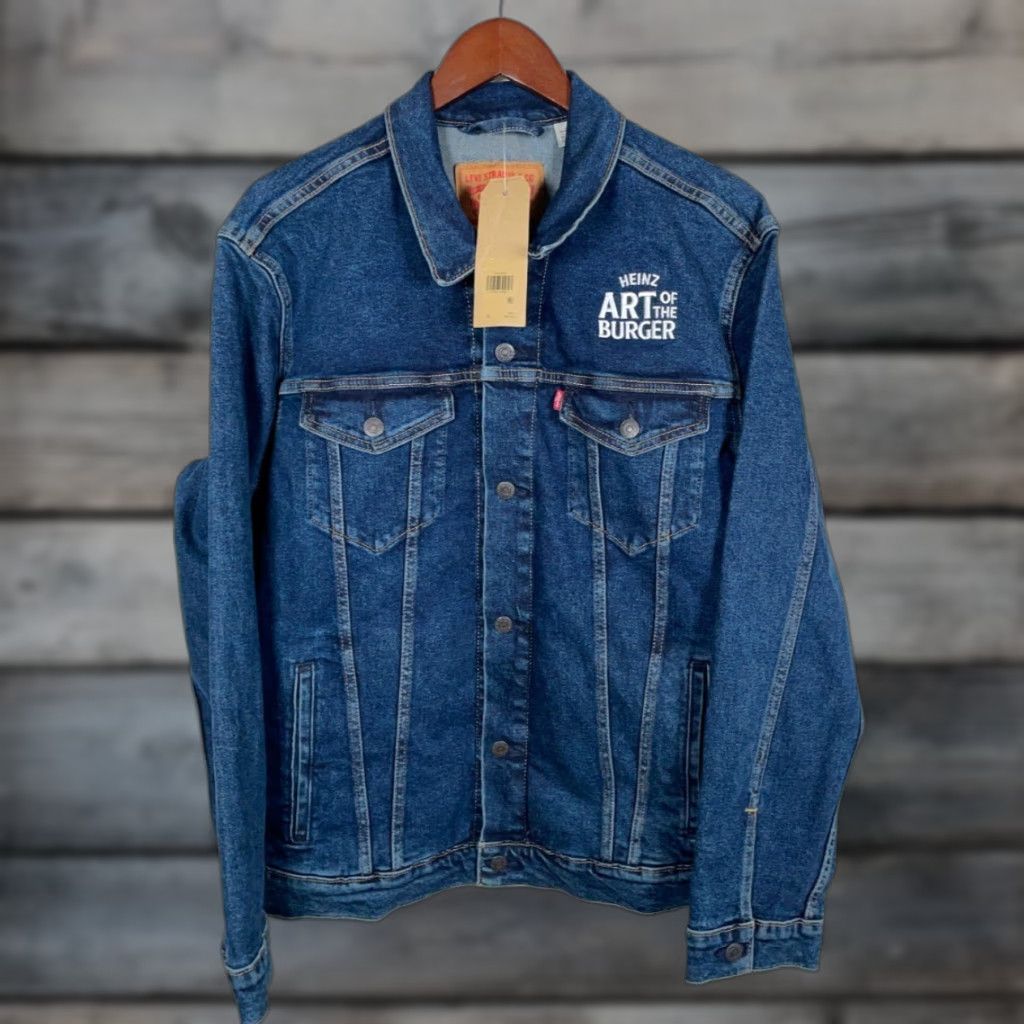 Levi's Levi's Denim Jacket Adult XL Blue Trucker Embroidered 90s Grunge Mens Size US XL / EU 56 / 4 - 1 Thumbnail