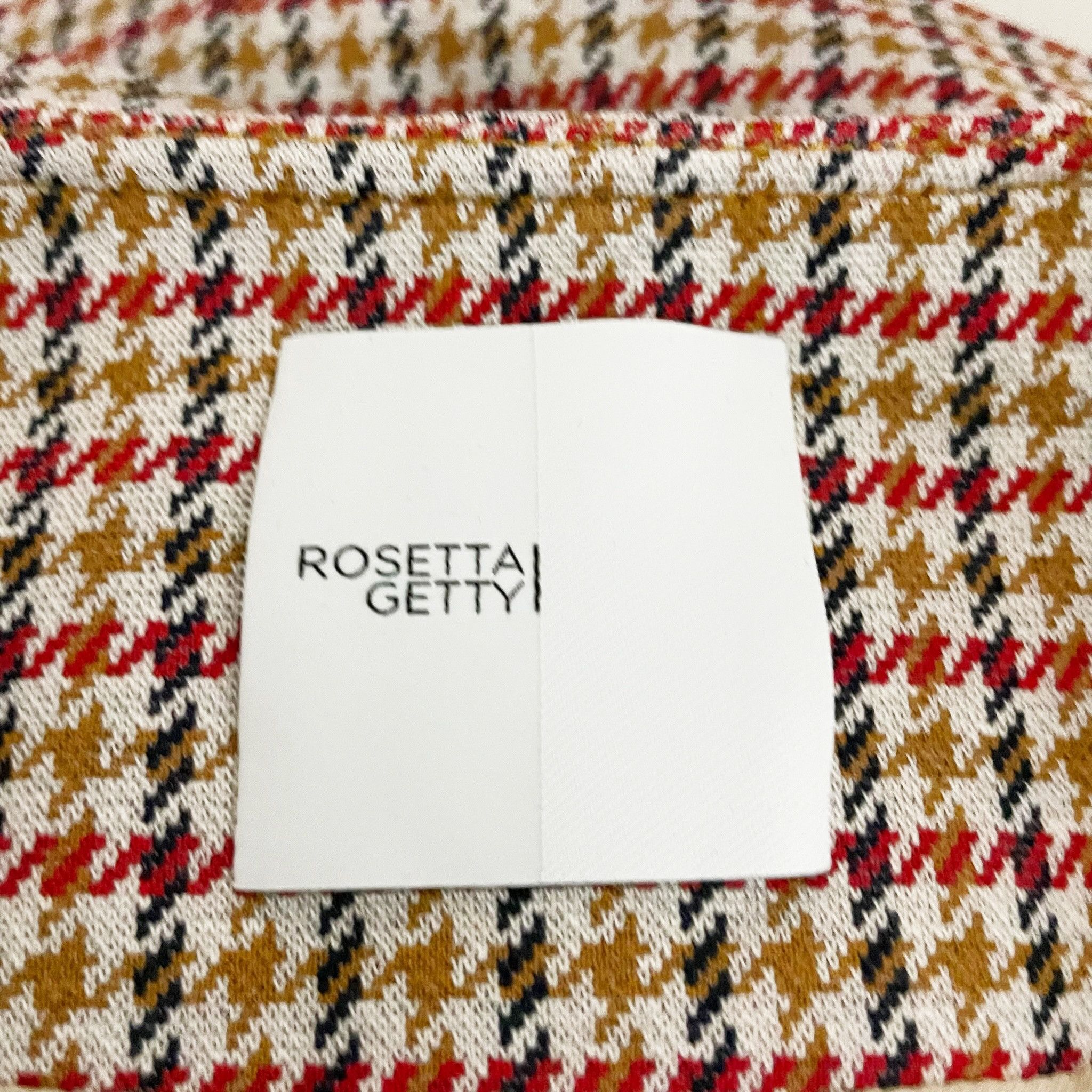 Rosetta Getty Rosetta Getty Houndstooth Woven Print Pattern Size XS / US 0-2 / IT 36-38 - 2 Thumbnail