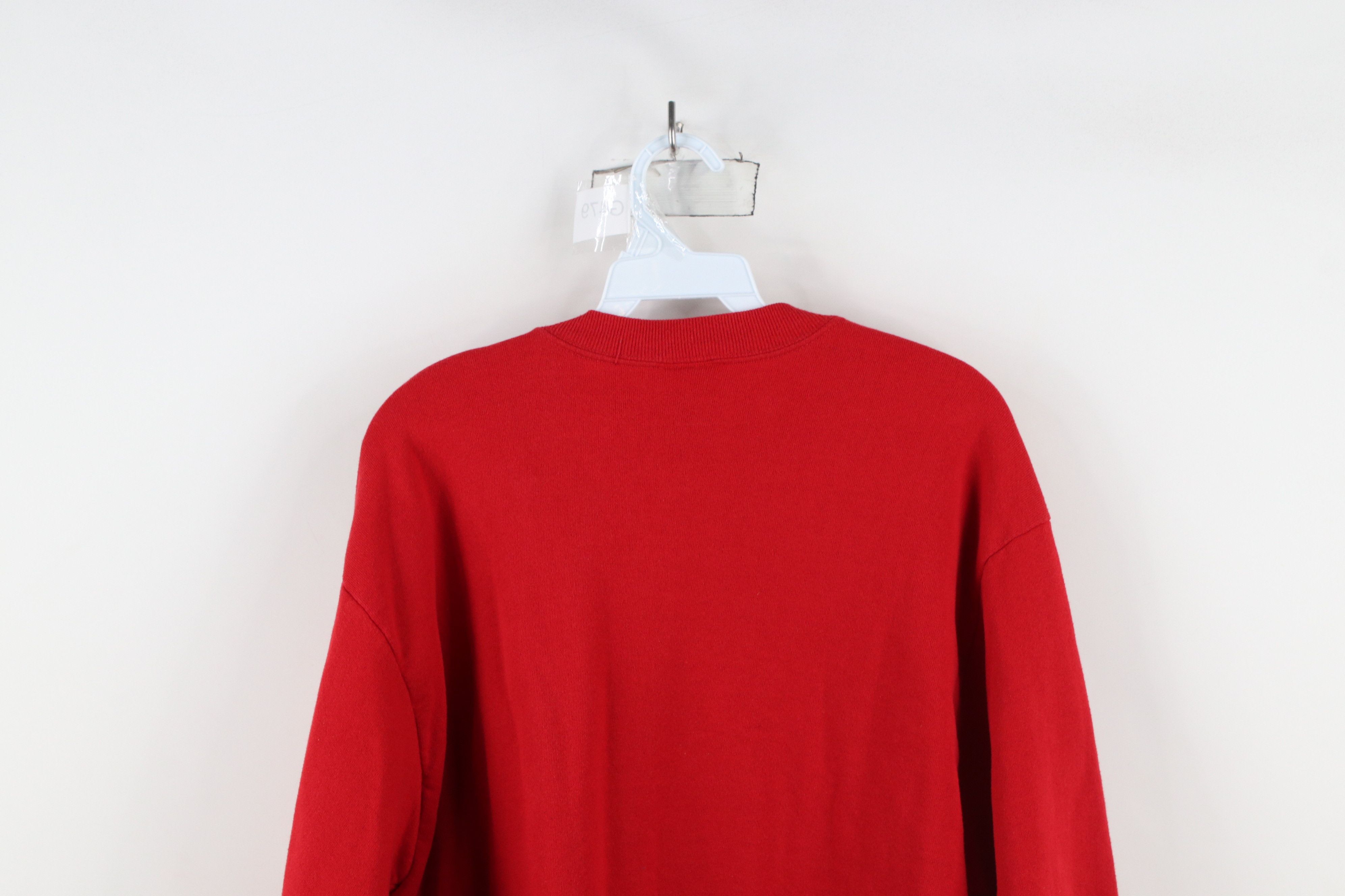 Vintage Vintage 90s Streetwear Farmhouse Puppy Sweatshirt Red USA Size L / US 10 / IT 46 - 12 Thumbnail