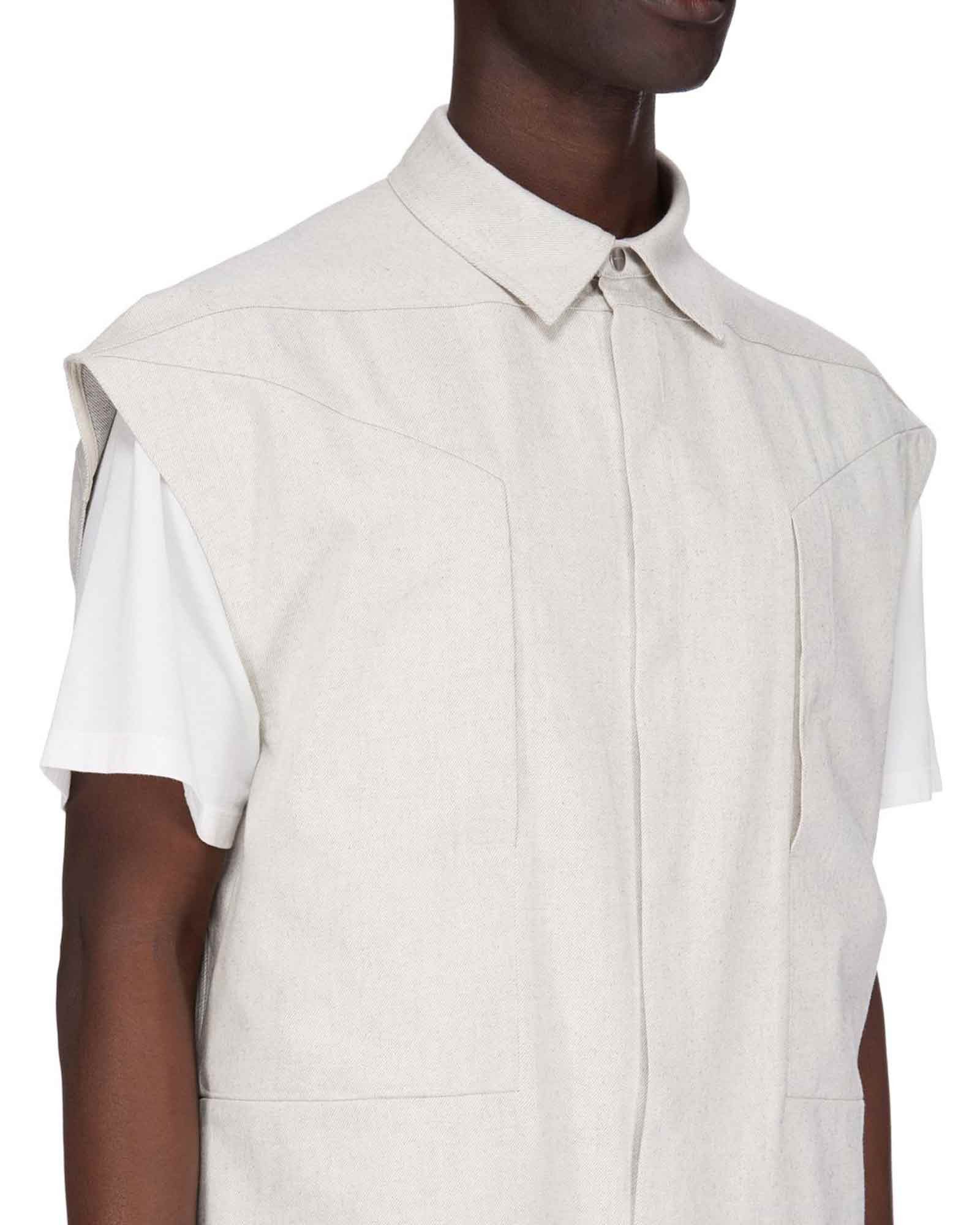 Rick Owens o1mle0226 Sleeveless Jumbo Outershirt In Gray Size US L / EU 52-54 / 3 - 6 Thumbnail