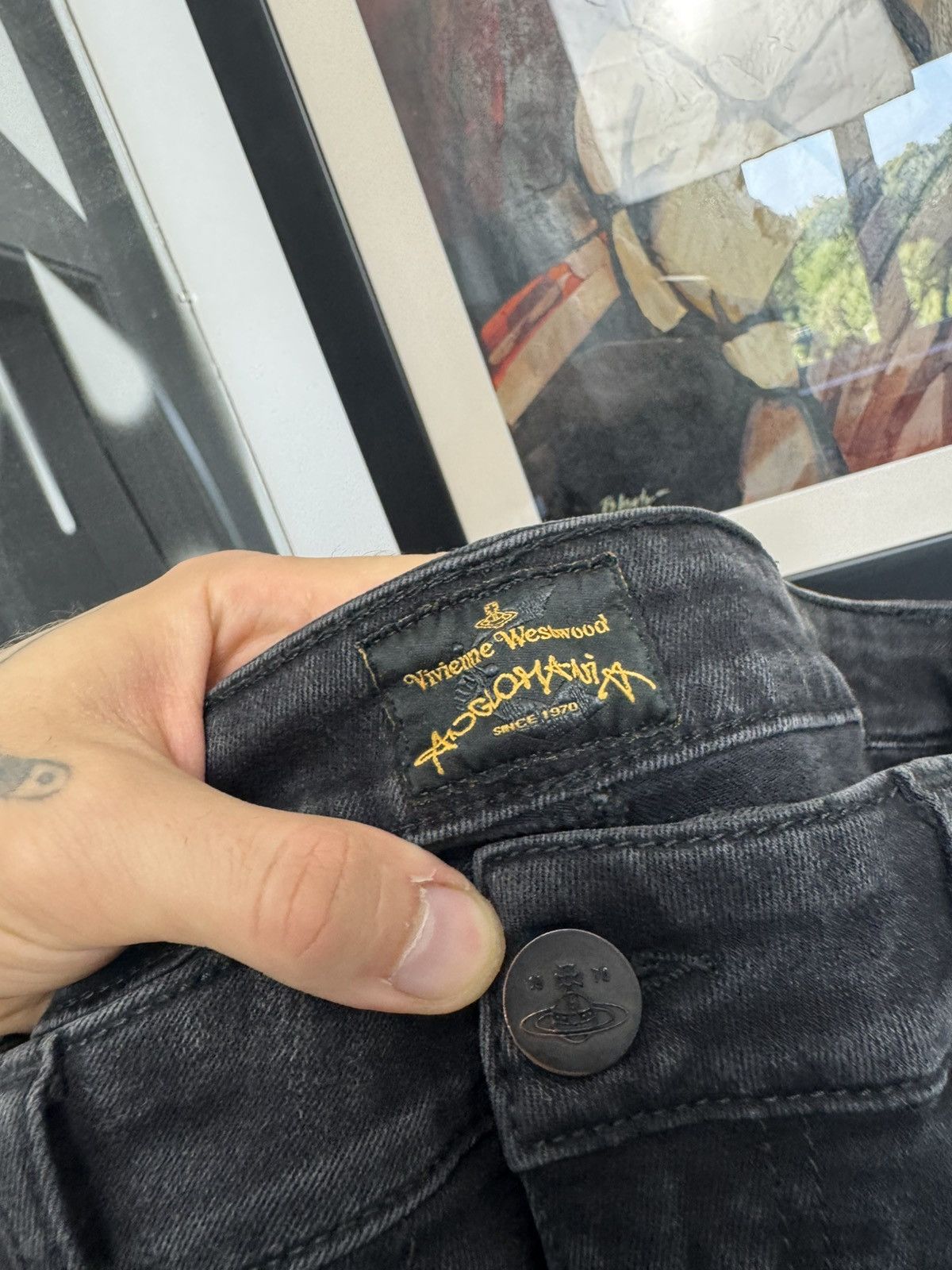 Vivienne Westwood Vivienne Westwood Black Skinny Jeans Denim Pant Designer Size US 33 - 6 Thumbnail