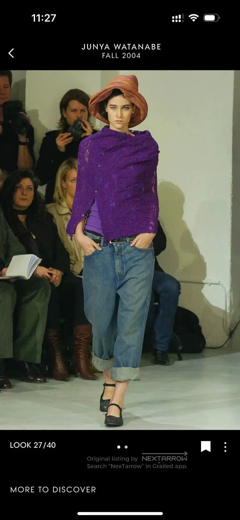 Junya Watanabe Junya Watanabe one-size-fits-all Purple lace faux two-piece Size XS / US 0-2 / IT 36-38 - 4 Thumbnail