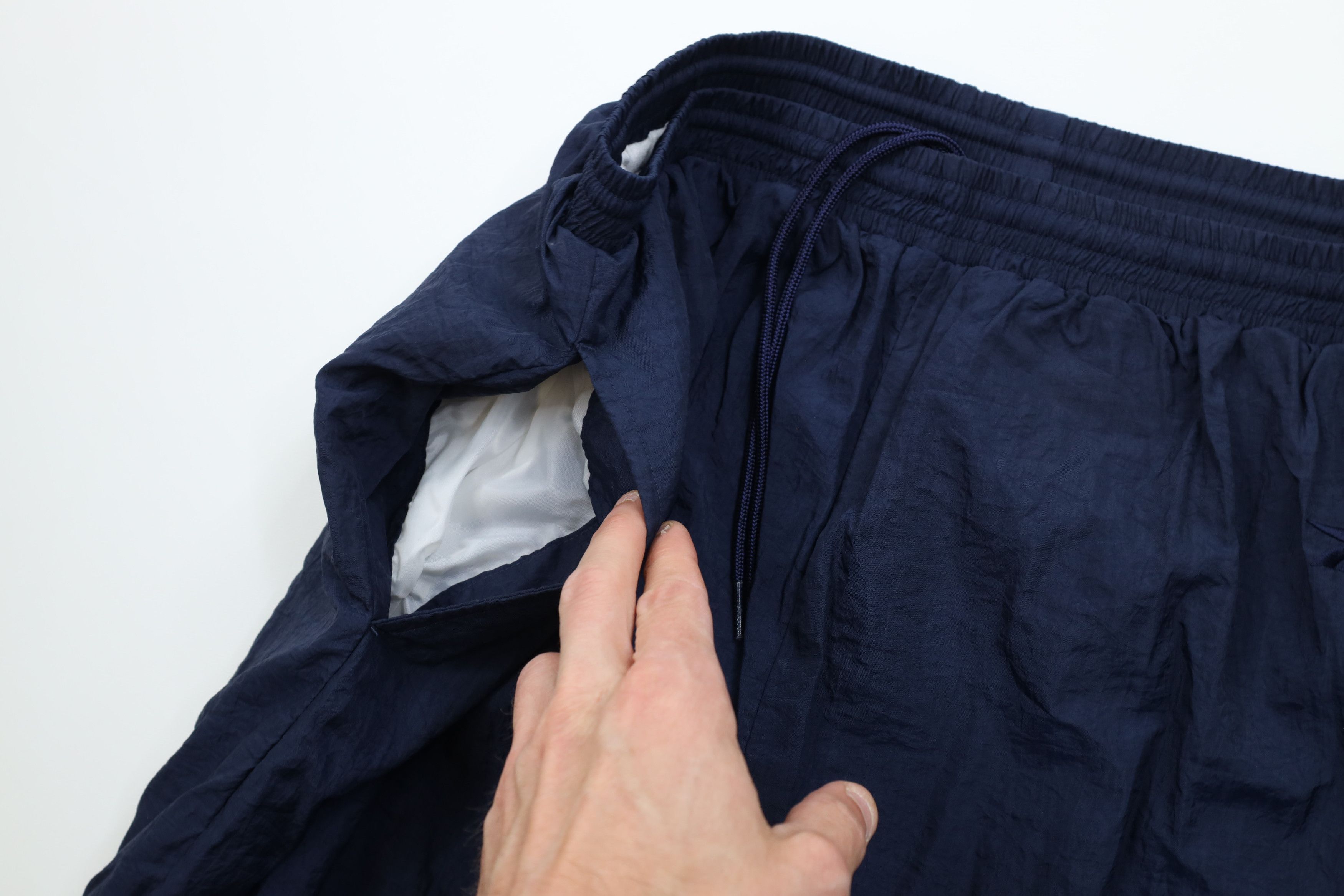 Reebok Vintage 90s Reebok Lined Windbreaker Joggers Pants Navy Blue Size US 38 / EU 54 - 8 Thumbnail