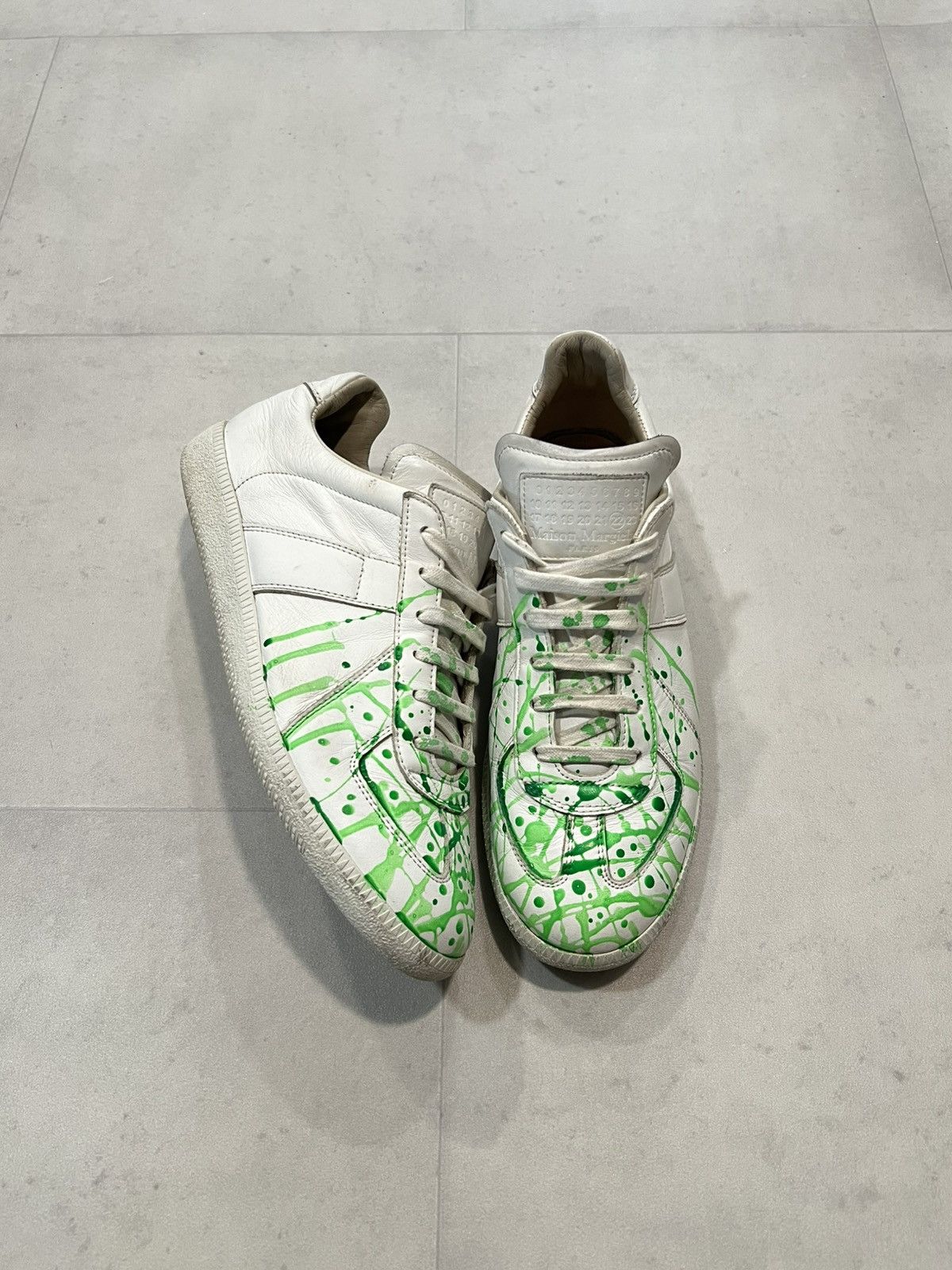 Maison Margiela Maison Margiela Gat Low Green Paint | Grailed