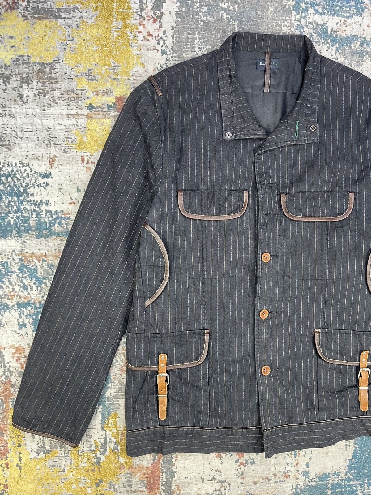 Paul Smith Paul Smith Jeans Pinstripe Cowhide Trim Multi Pocket Size US M / EU 48-50 / 2 - 4 Thumbnail