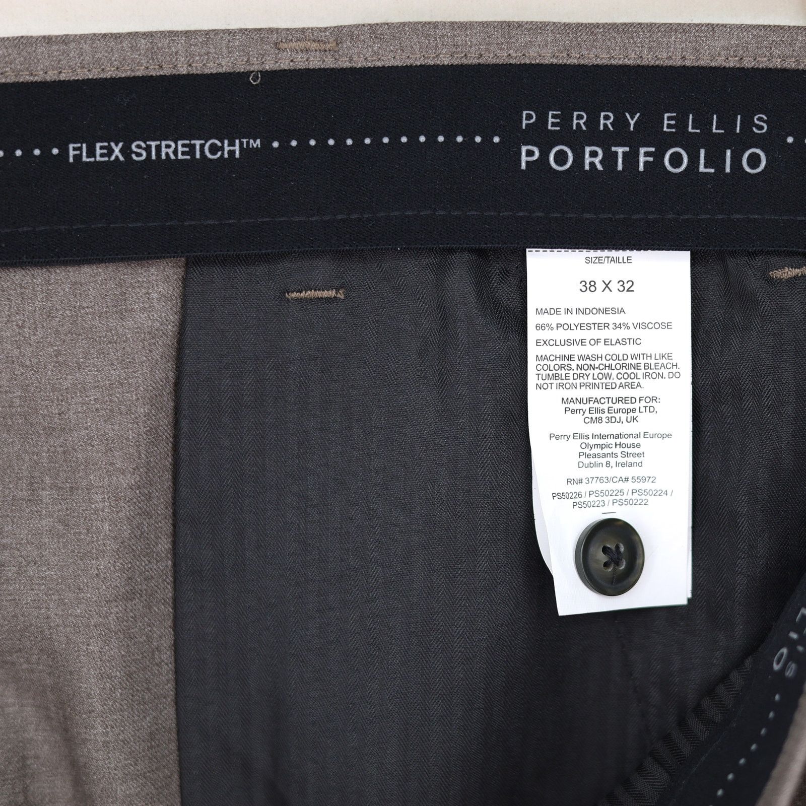 Perry Ellis Perry Ellis Portfolio Men's Grey Modern Dress Pants 38x32 Size US 38 / EU 54 - 2 Thumbnail