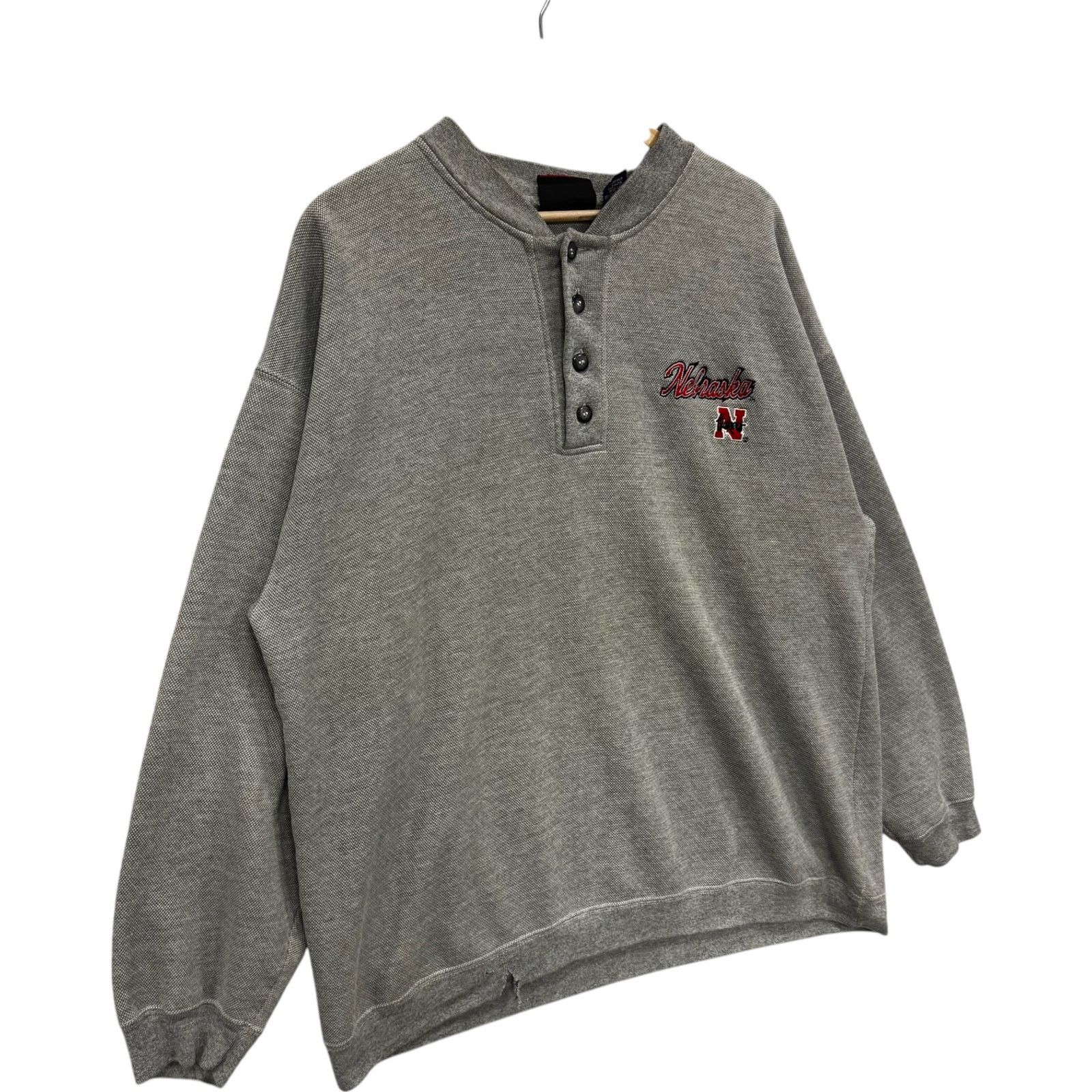 Vintage VTG University of Nebraska Embroidered Henley Crewneck XL Size US XL / EU 56 / 4 - 4 Thumbnail