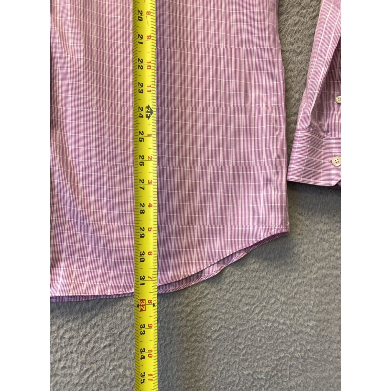 Banana Republic BANANA REPUBLIC Shirt Cotton Pink Plaid L Mens Regular Button Spread Collar All Seasons Size US L / EU 52-54 / 3 - 6 Thumbnail