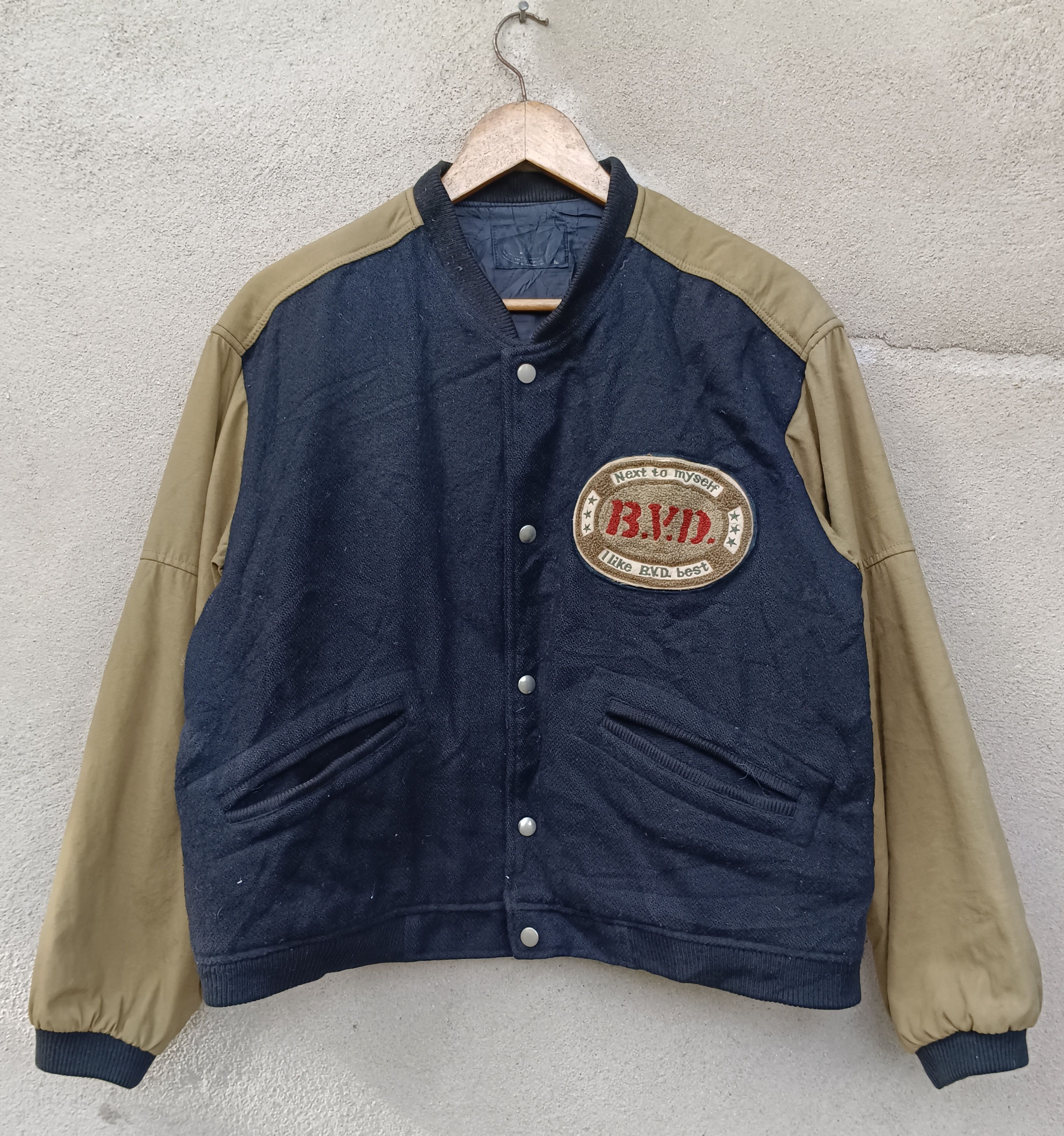 14th Addiction × If Six Was Nine Vintage 90s BVD varsity jacket wool Size US M / EU 48-50 / 2 - 1 Thumbnail