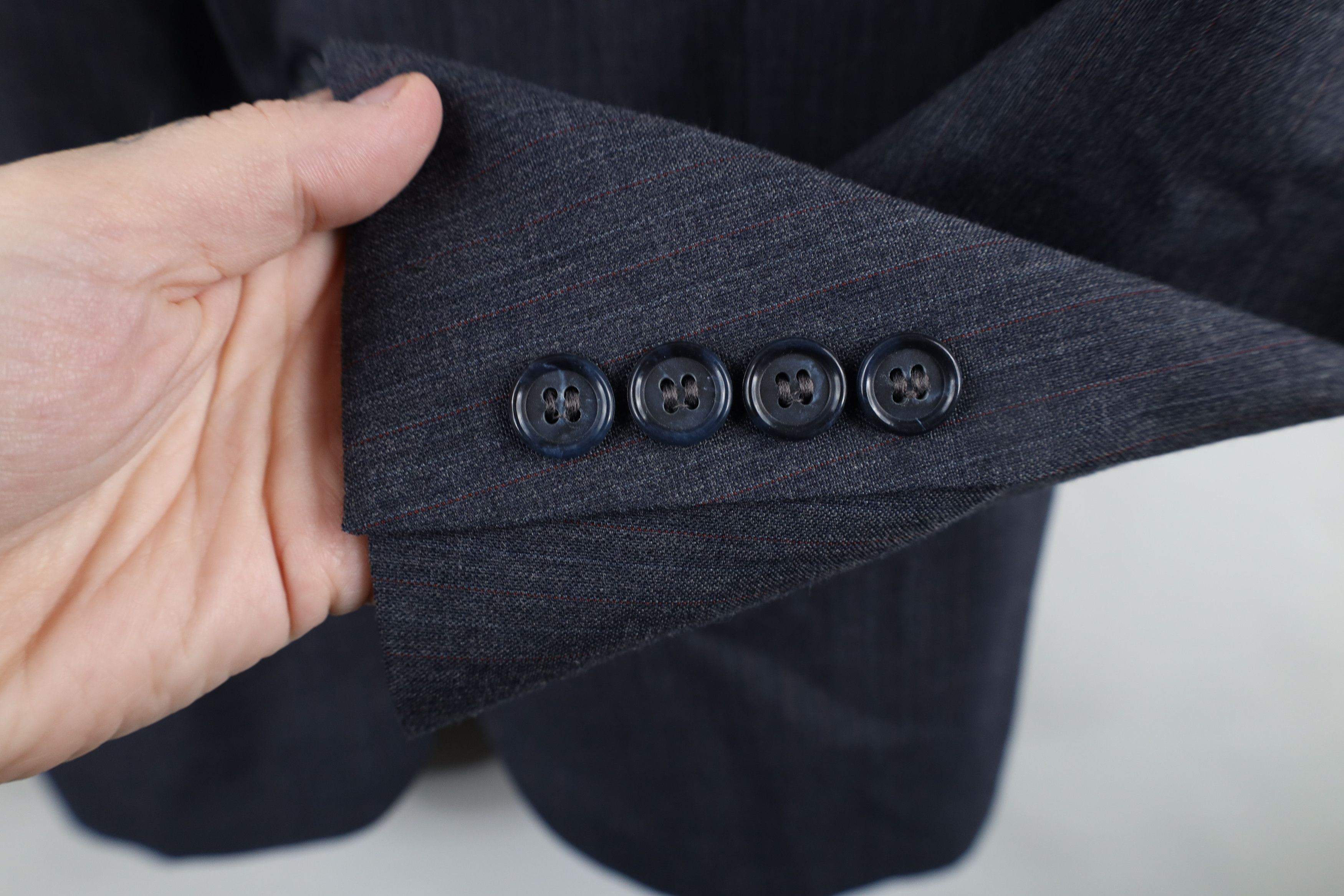 Vintage Vintage 80s 90s Streetwear Pinstriped Suit Coat Jacket Size US L / EU 52-54 / 3 - 4 Thumbnail