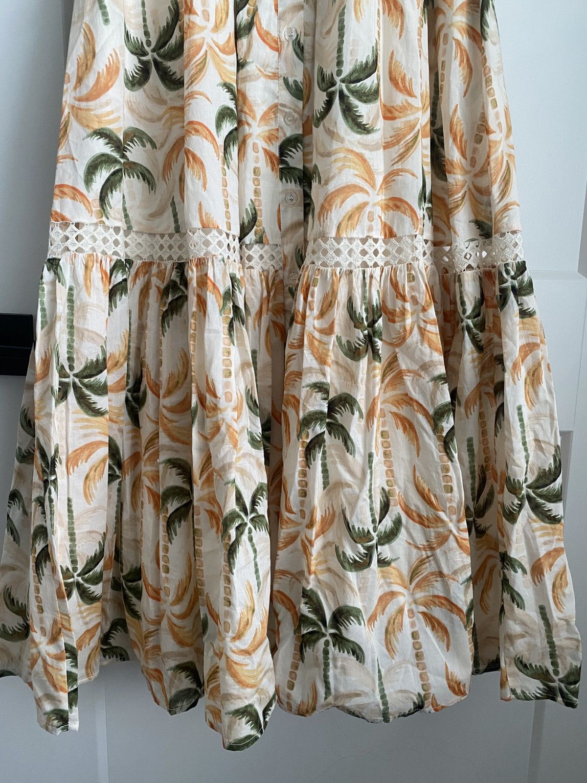 Ann Taylor NWT Taylor Printed Teffeta-Belted Front Button Maxi Dress Size M / US 6-8 / IT 42-44 - 6 Thumbnail