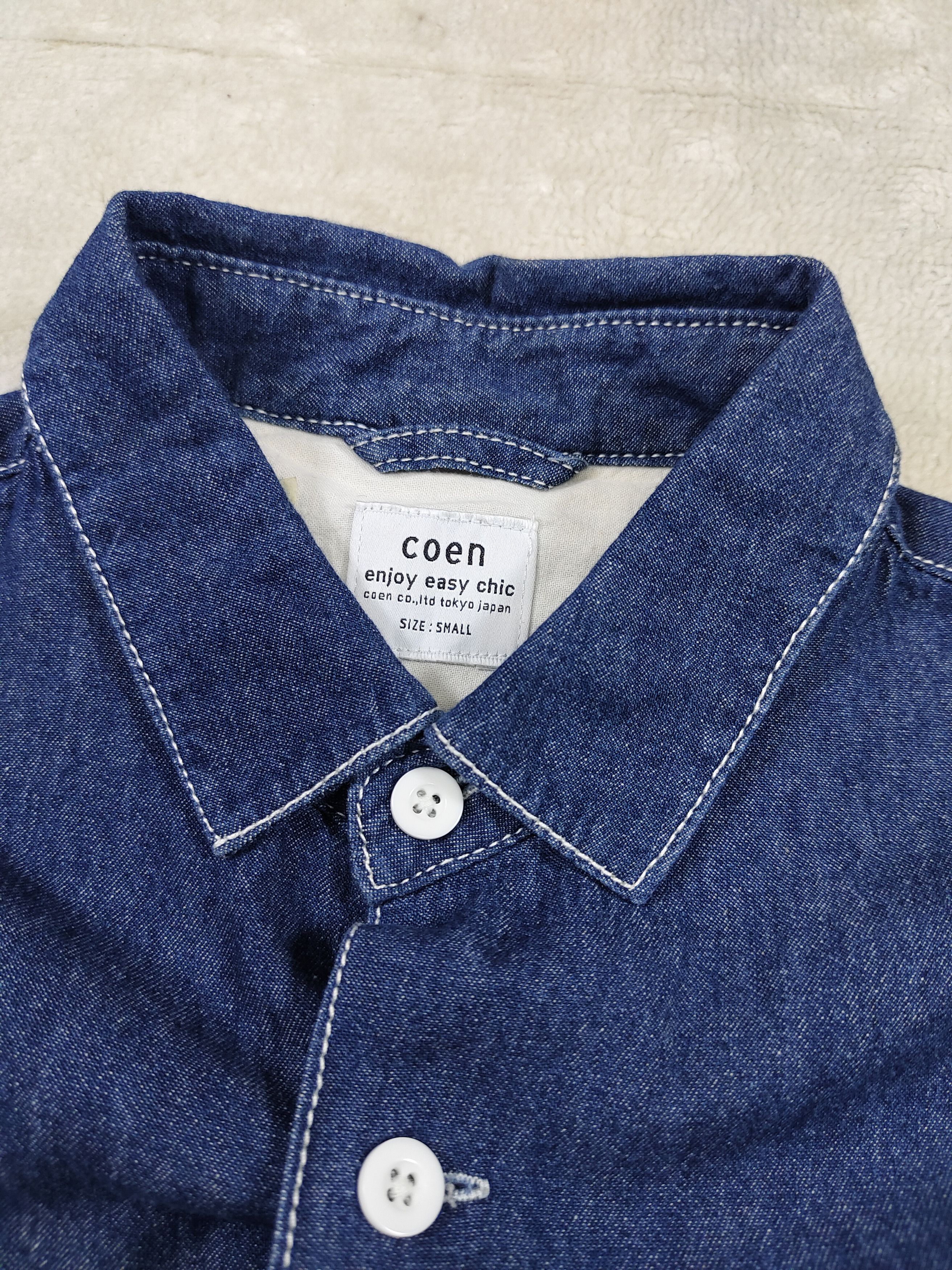 Japanese Brand 🇯🇵 Coen Smith's Big Pocket Denim Shirt Size US S / EU 44-46 / 1 - 6 Thumbnail