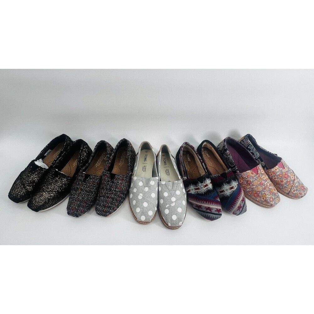 Toms 5 Pair LOT Toms Alpargata Women’s Shoes Canvas Flats Loafer Size US 6 / IT 36 - 1 Thumbnail