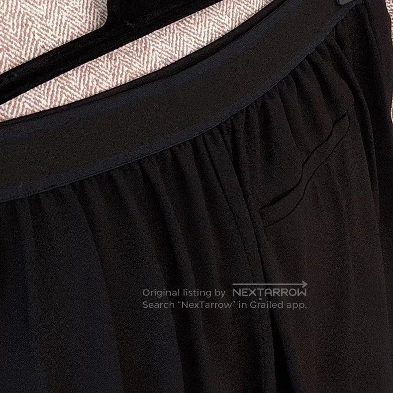 Hermes Hermes Black elastic waist wide-leg pants Size 25" / US 0 / IT 36 - 5 Thumbnail