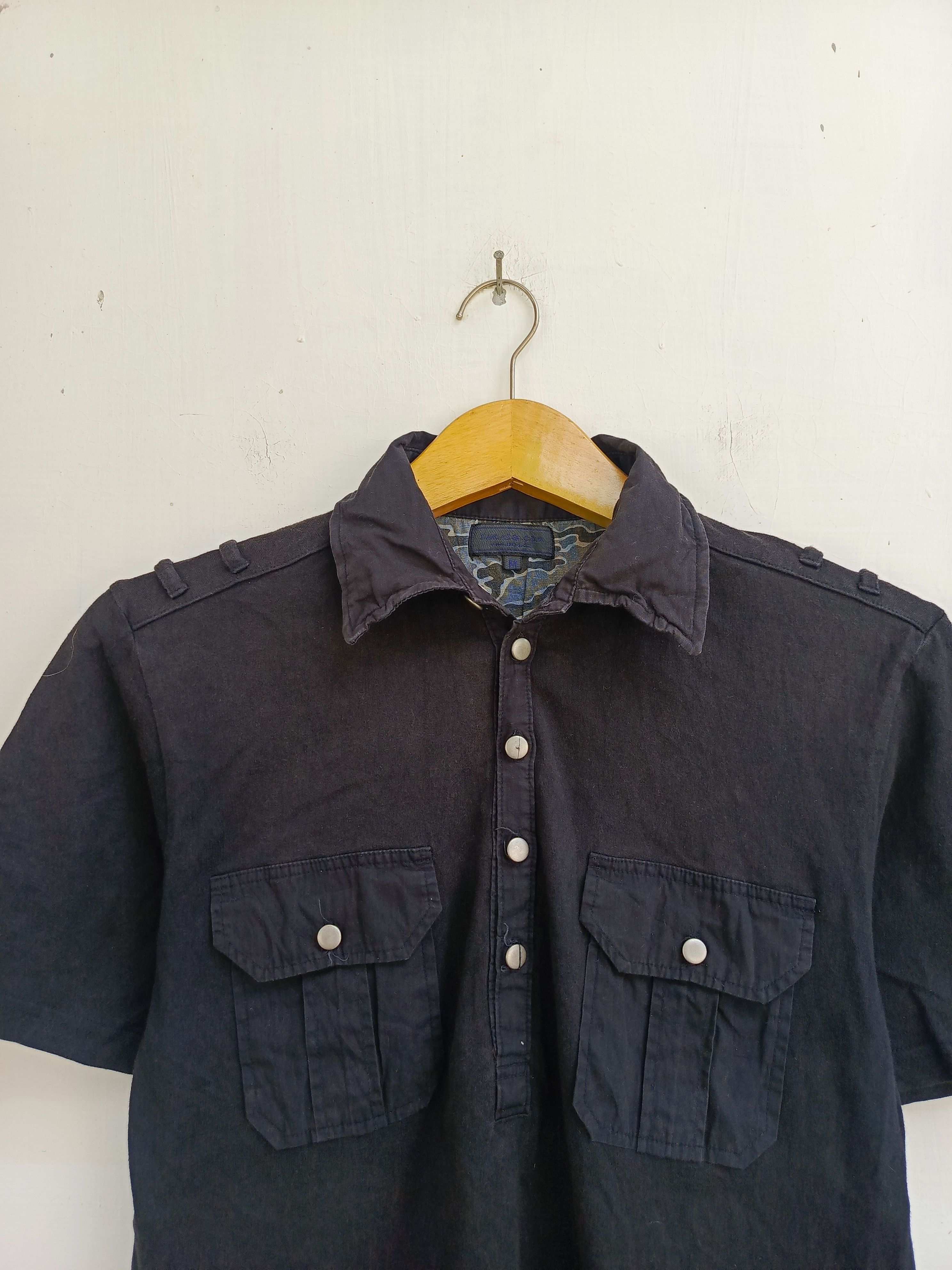 Japanese Brand TAKAIQ Military Utility Double Pocket Short Sleeve Shirt Size US M / EU 48-50 / 2 - 2 Thumbnail